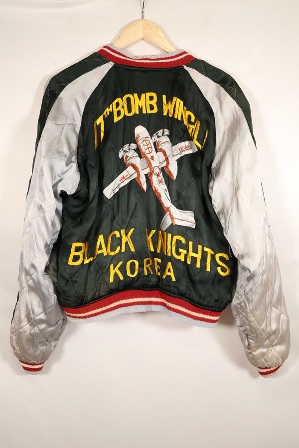 1950年代　アメリカ空軍　17th BOMB WING BLACK KNIGHTS KOREA スーバニアジャケット　中古品