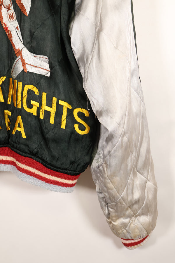 1950年代　アメリカ空軍　17th BOMB WING BLACK KNIGHTS KOREA スーバニアジャケット　中古品