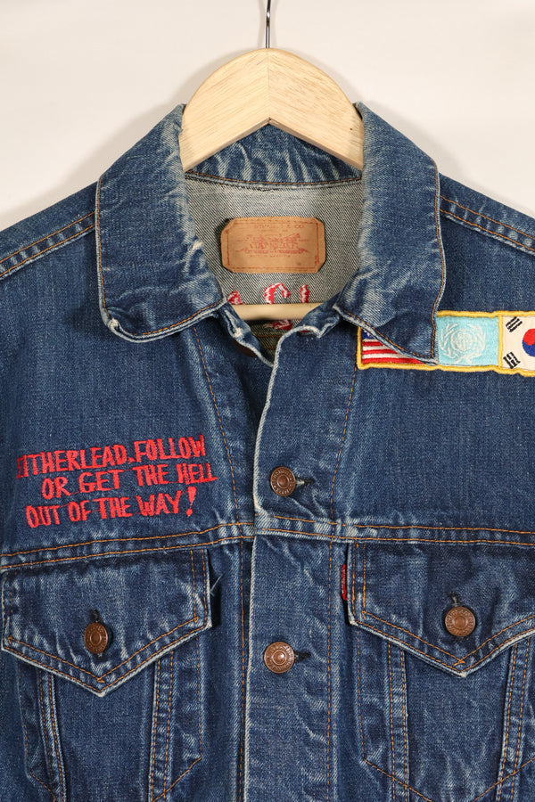 1970年代後半　アメリカ空軍　The 12th Commandment ツアージャケット　Levis 70505 Big E 中古品