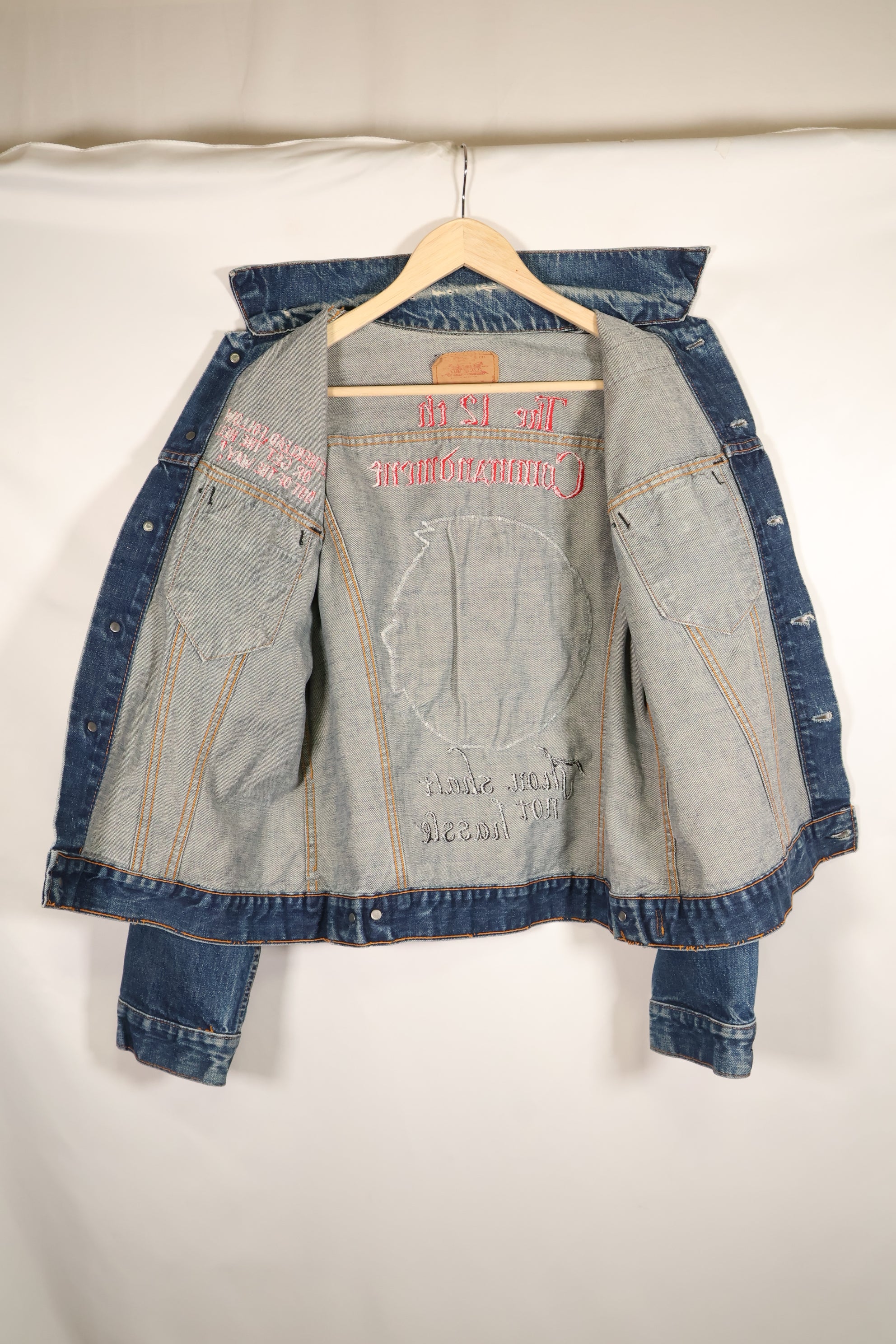 1970年代後半　アメリカ空軍　The 12th Commandment ツアージャケット　Levis 70505 Big E 中古品