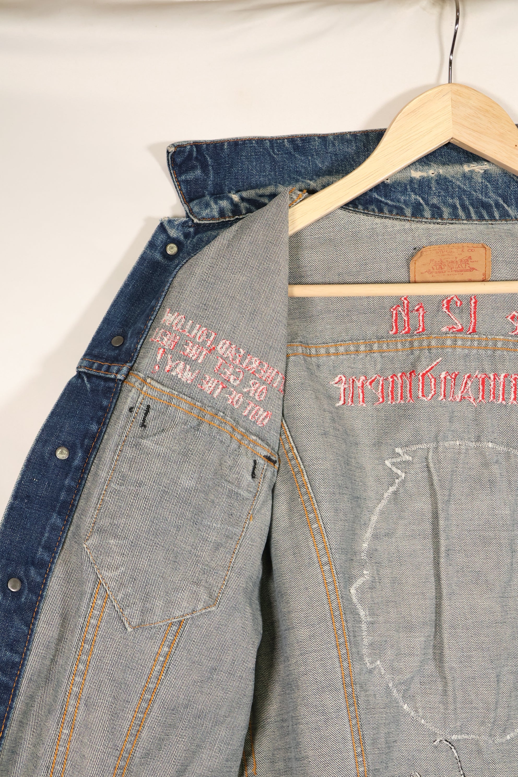 1970年代後半　アメリカ空軍　The 12th Commandment ツアージャケット　Levis 70505 Big E 中古品