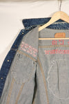 1970年代後半　アメリカ空軍　The 12th Commandment ツアージャケット　Levis 70505 Big E 中古品