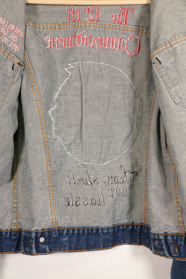 1970年代後半　アメリカ空軍　The 12th Commandment ツアージャケット　Levis 70505 Big E 中古品