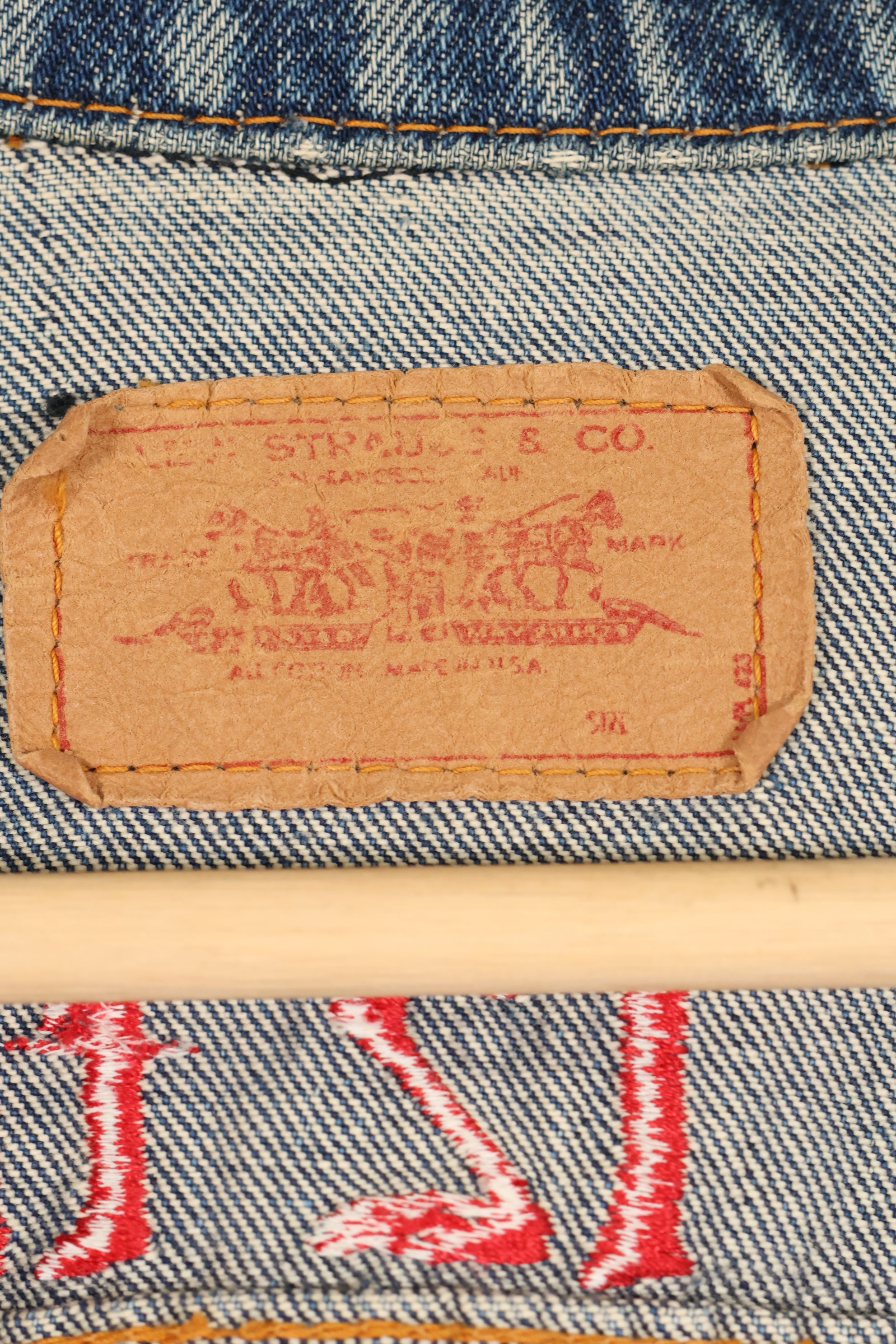 1970年代後半　アメリカ空軍　The 12th Commandment ツアージャケット　Levis 70505 Big E 中古品