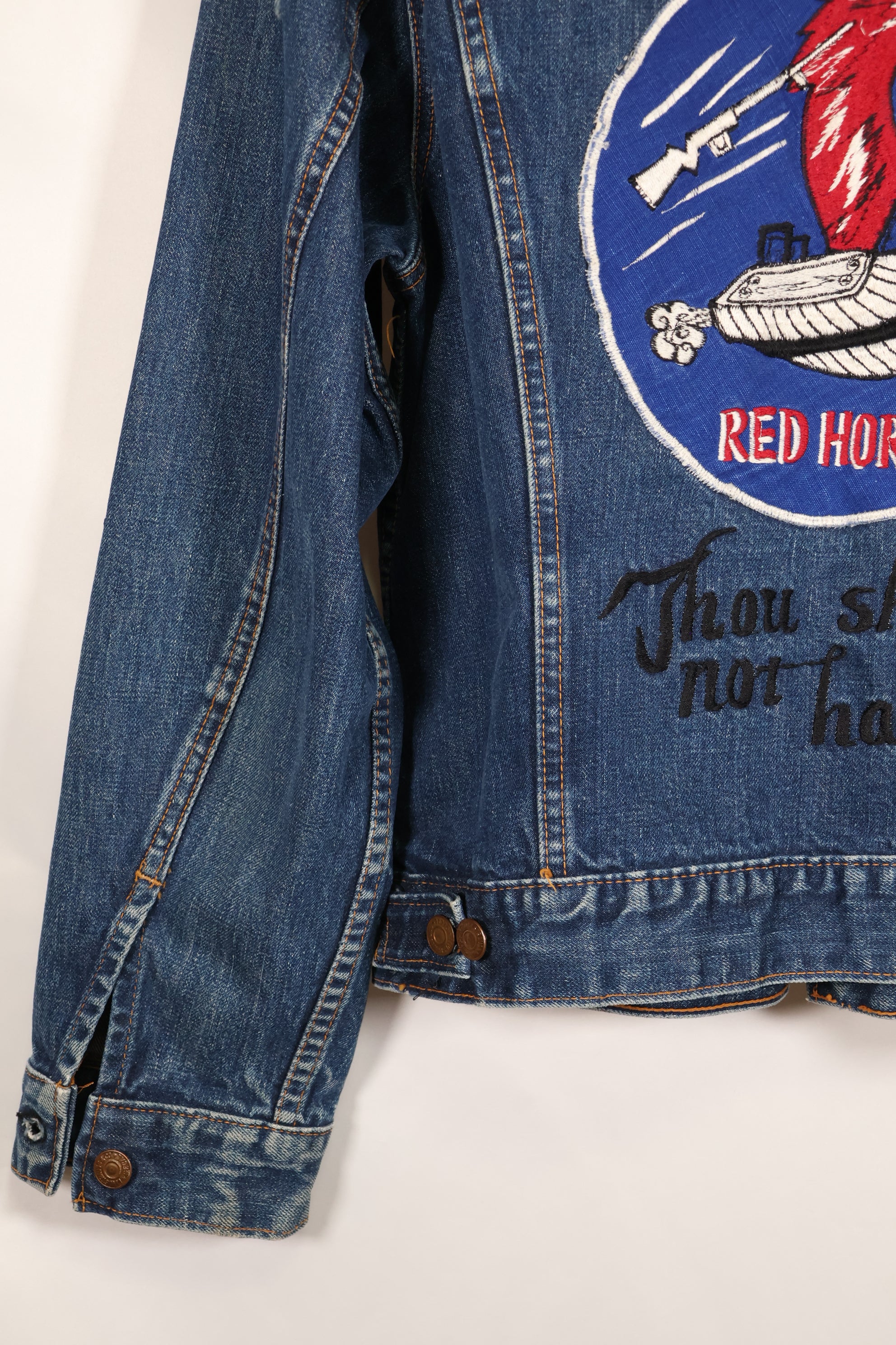 1970年代後半　アメリカ空軍　The 12th Commandment ツアージャケット　Levis 70505 Big E 中古品