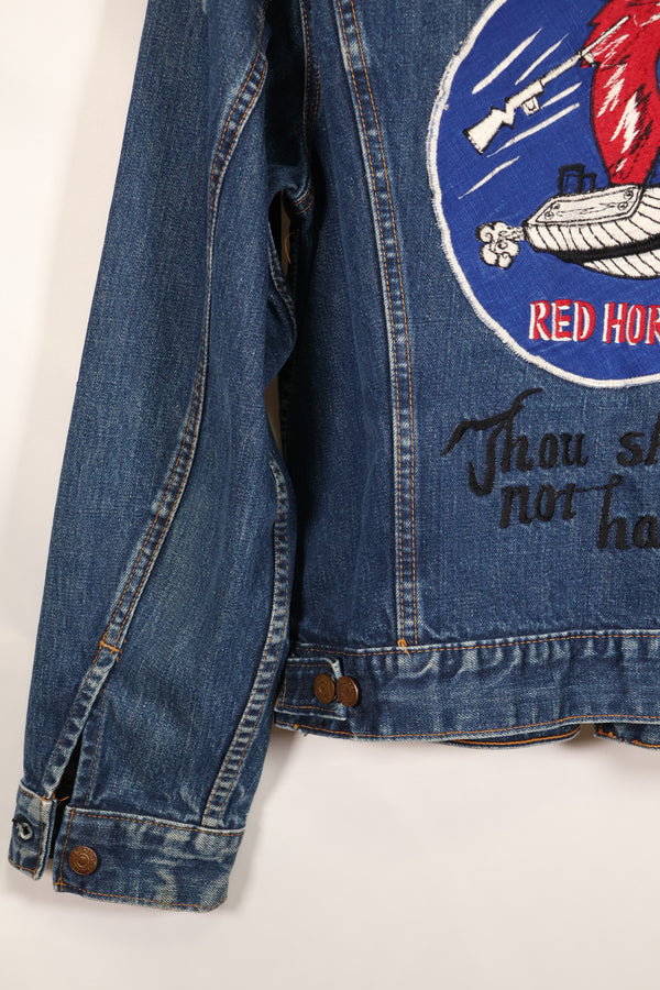 1970年代後半　アメリカ空軍　The 12th Commandment ツアージャケット　Levis 70505 Big E 中古品