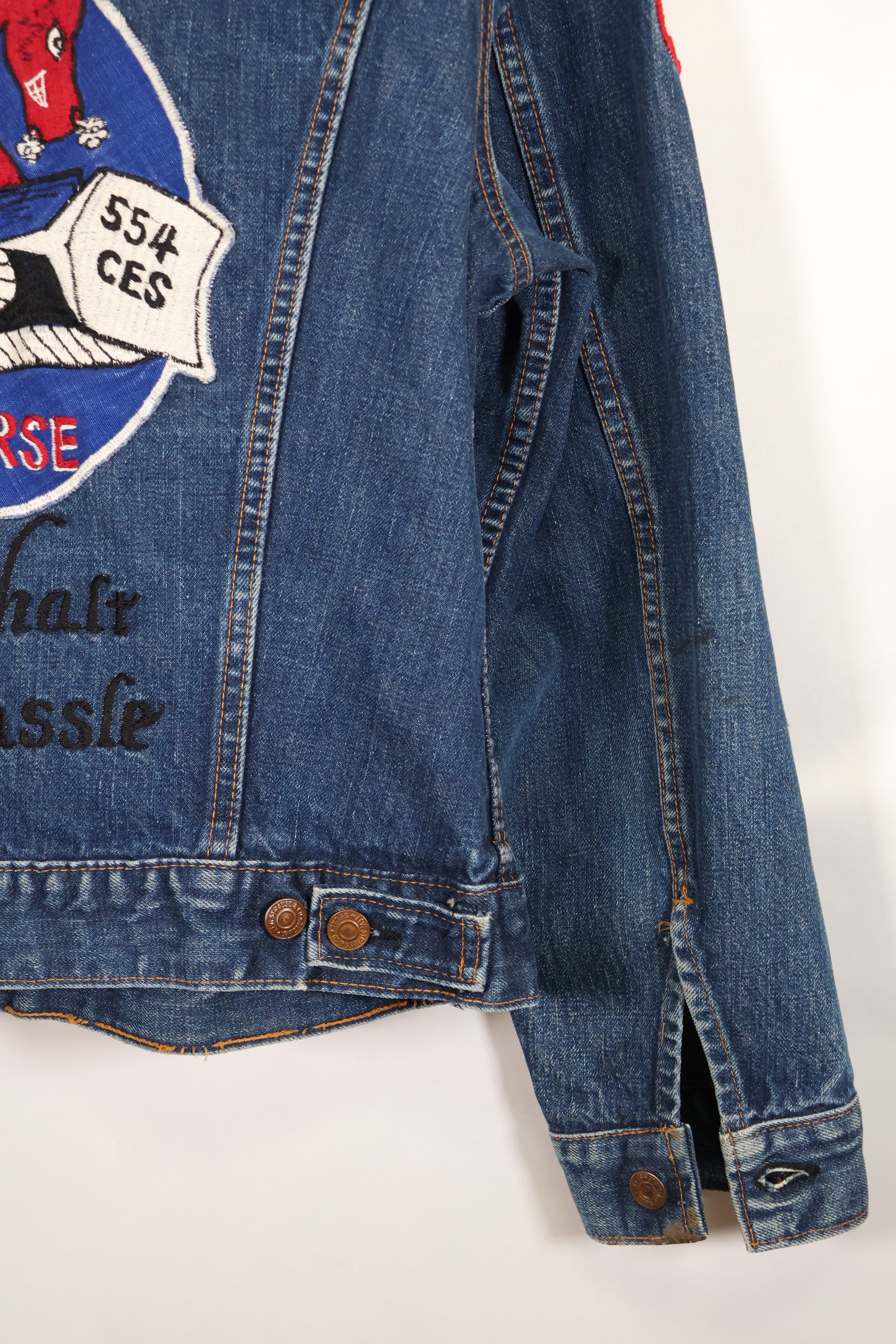 1970年代後半　アメリカ空軍　The 12th Commandment ツアージャケット　Levis 70505 Big E 中古品