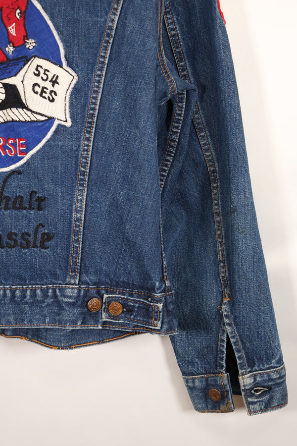 1970年代後半　アメリカ空軍　The 12th Commandment ツアージャケット　Levis 70505 Big E 中古品