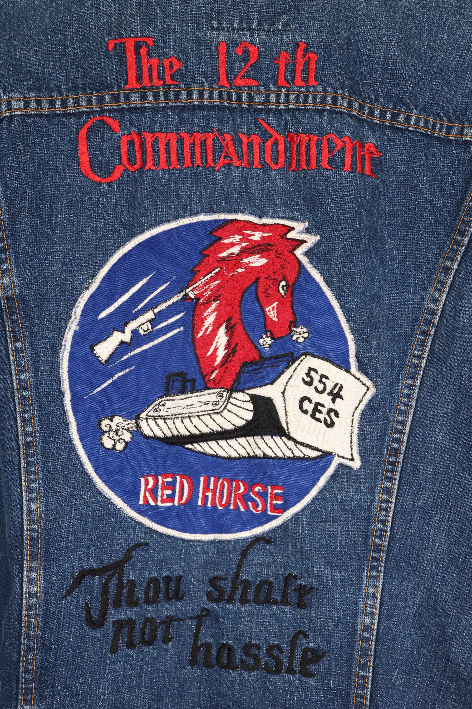 1970年代後半　アメリカ空軍　The 12th Commandment ツアージャケット　Levis 70505 Big E 中古品