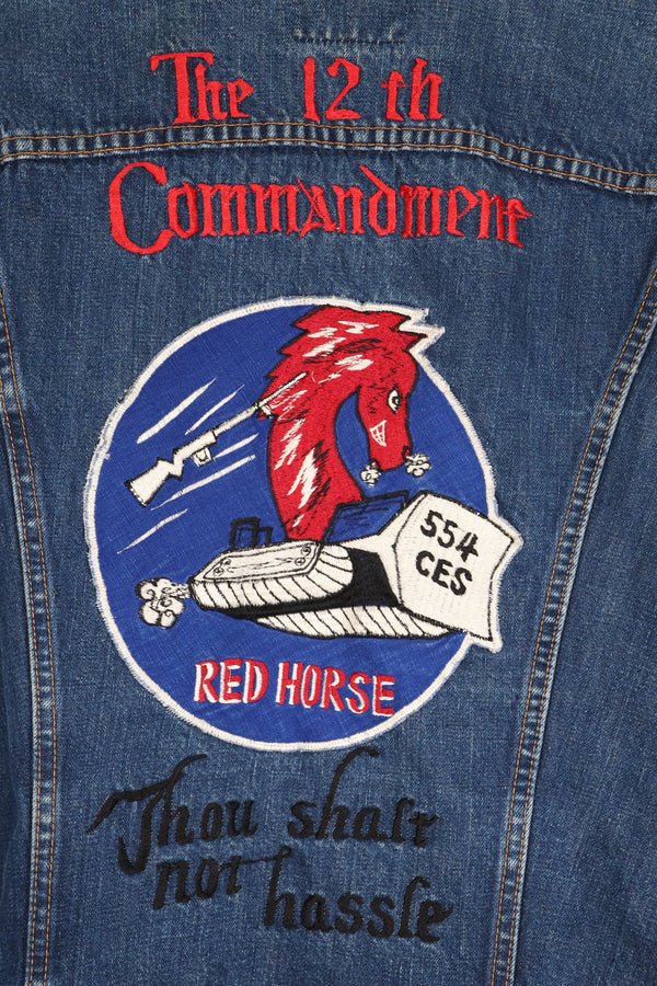 1970年代後半　アメリカ空軍　The 12th Commandment ツアージャケット　Levis 70505 Big E 中古品