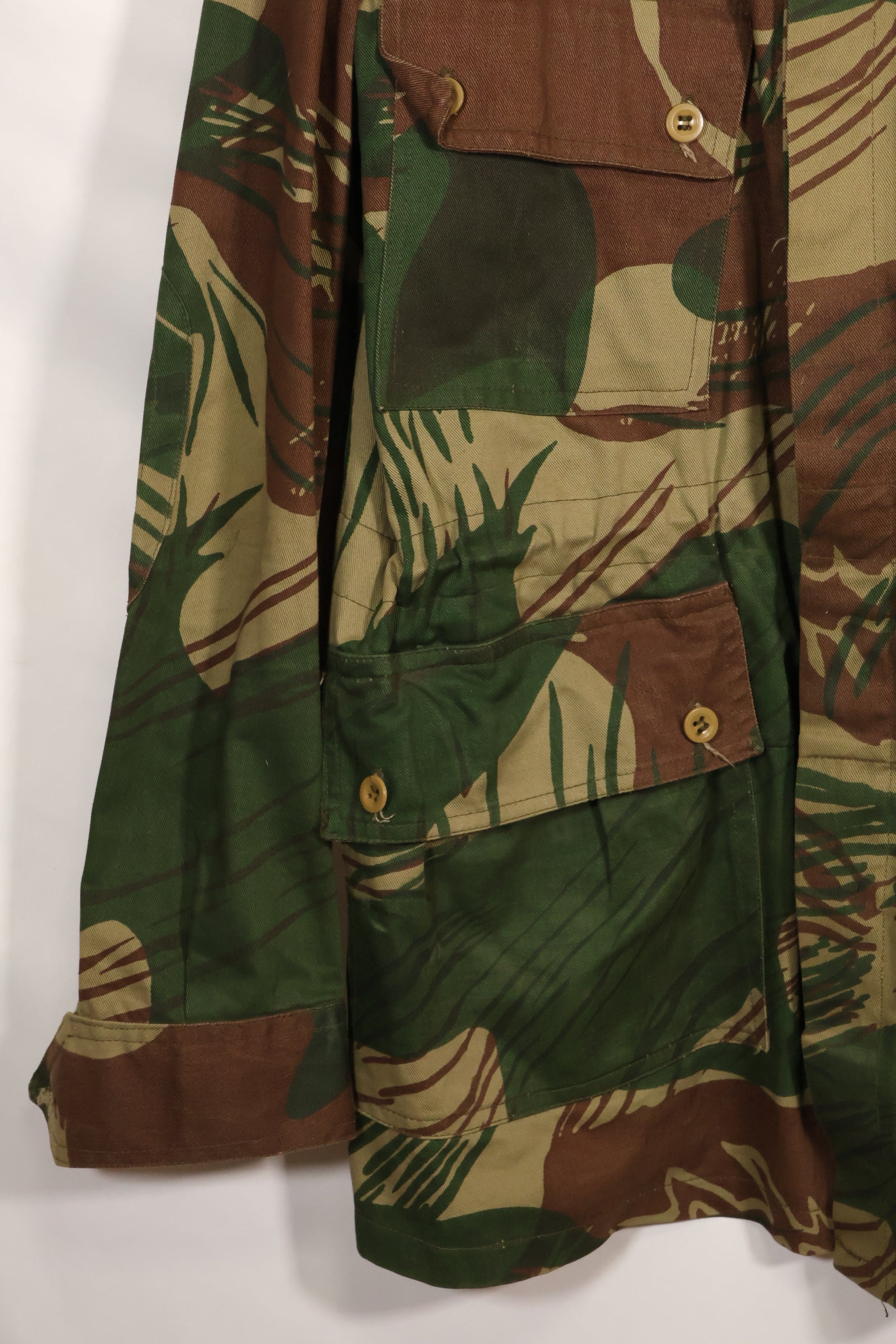 実物　ローデシア軍　ローデシア迷彩　4つポケット　ジャケット　退色あり　中古品