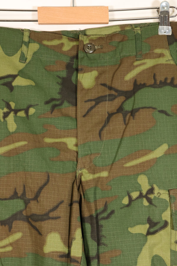 1968年契約　S-R　リップストップ生地　ERDL　リーフ迷彩　ファティーグ　パンツ　状態良い　中古品