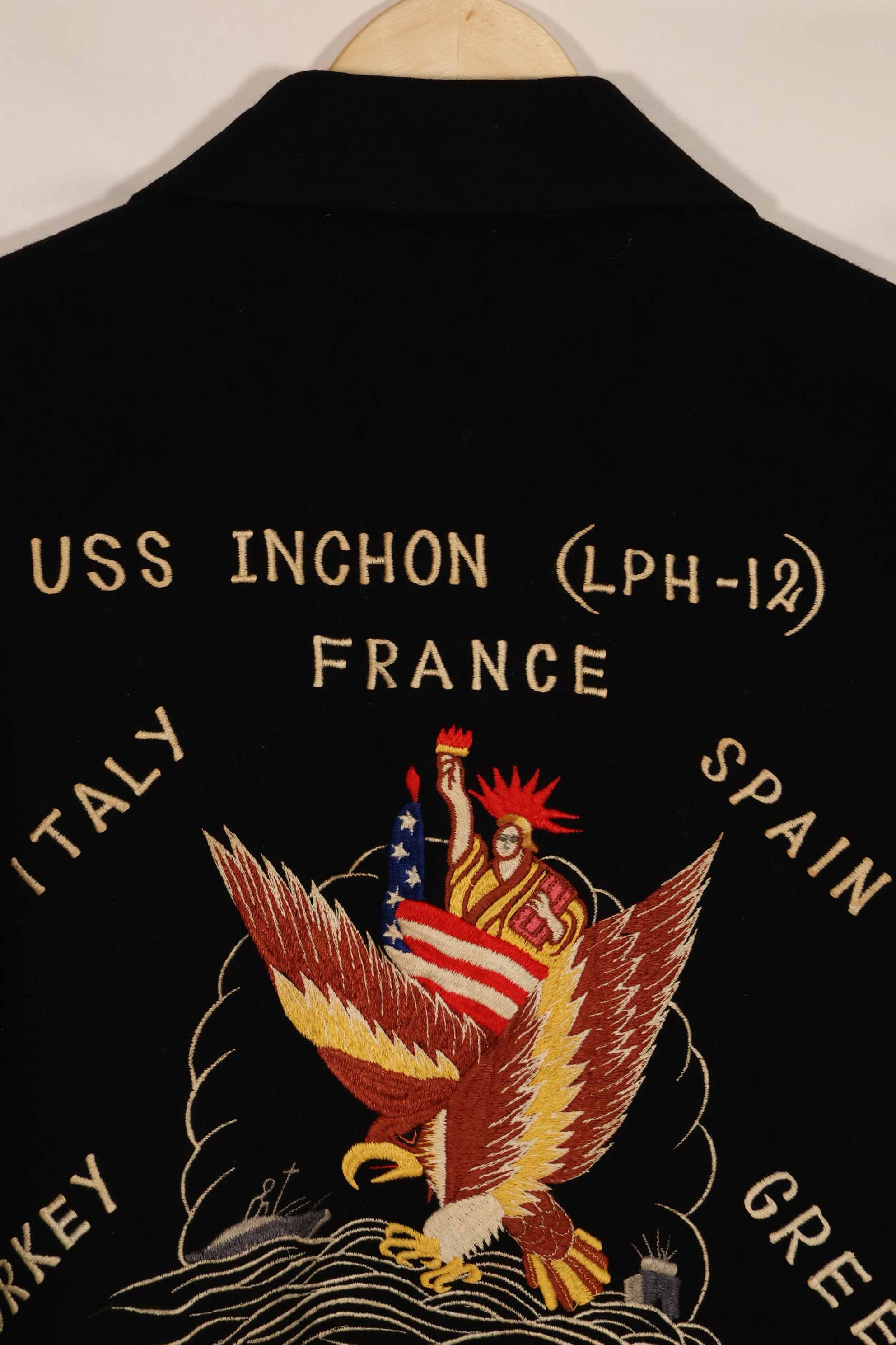 実物　1971-1972 アメリカ海軍　ツアージャケット　USS INCHON　中古品