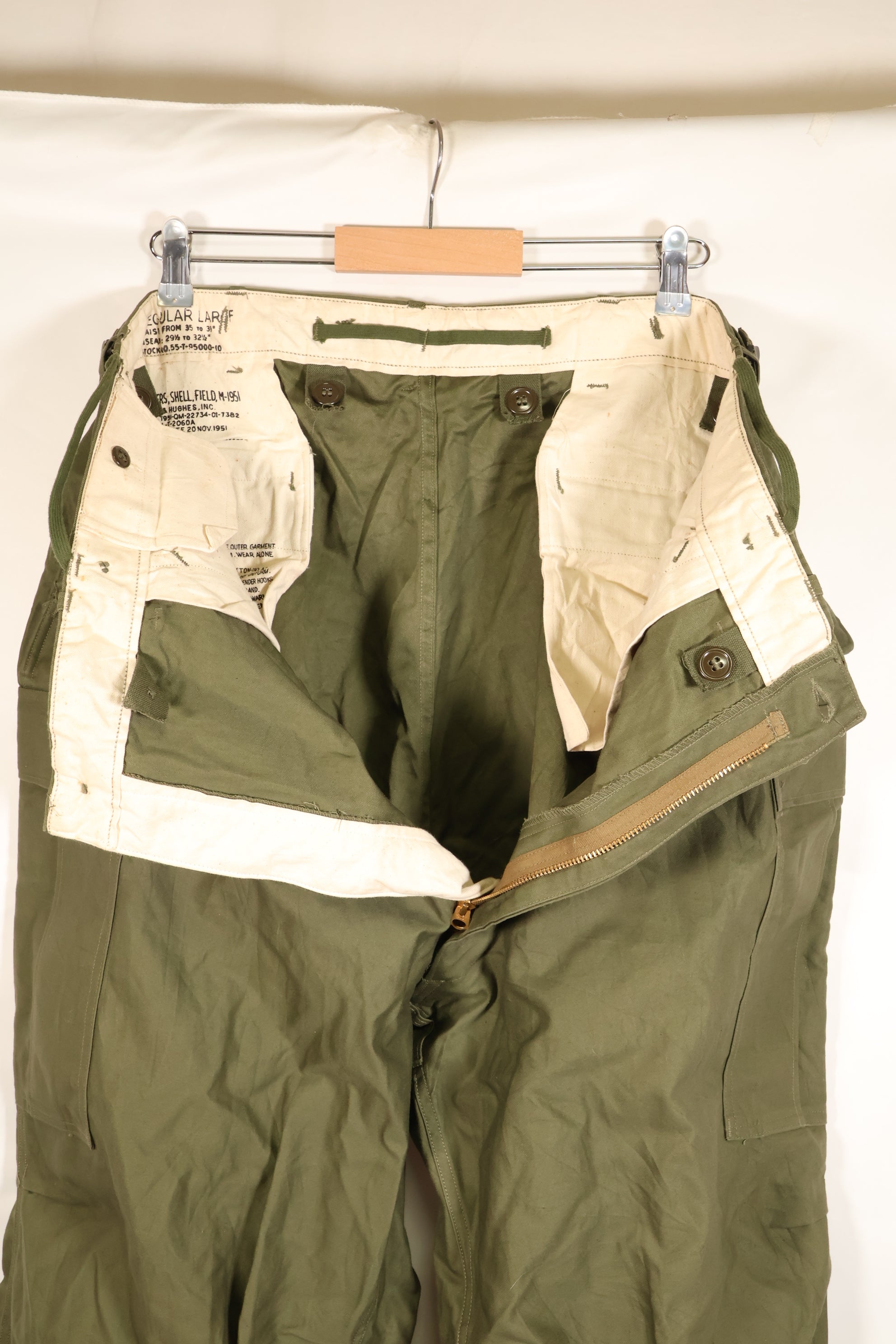 1951年契約　L-R　アメリカ軍　M51　フィールドパンツ　カーゴパンツ　状態良い　中古品