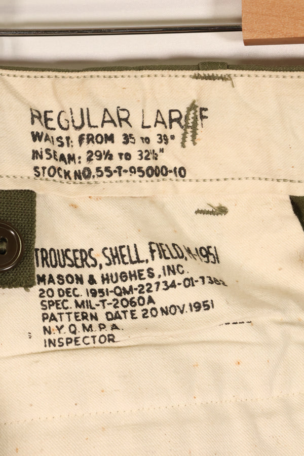 1951年契約　L-R　アメリカ軍　M51　フィールドパンツ　カーゴパンツ　状態良い　中古品