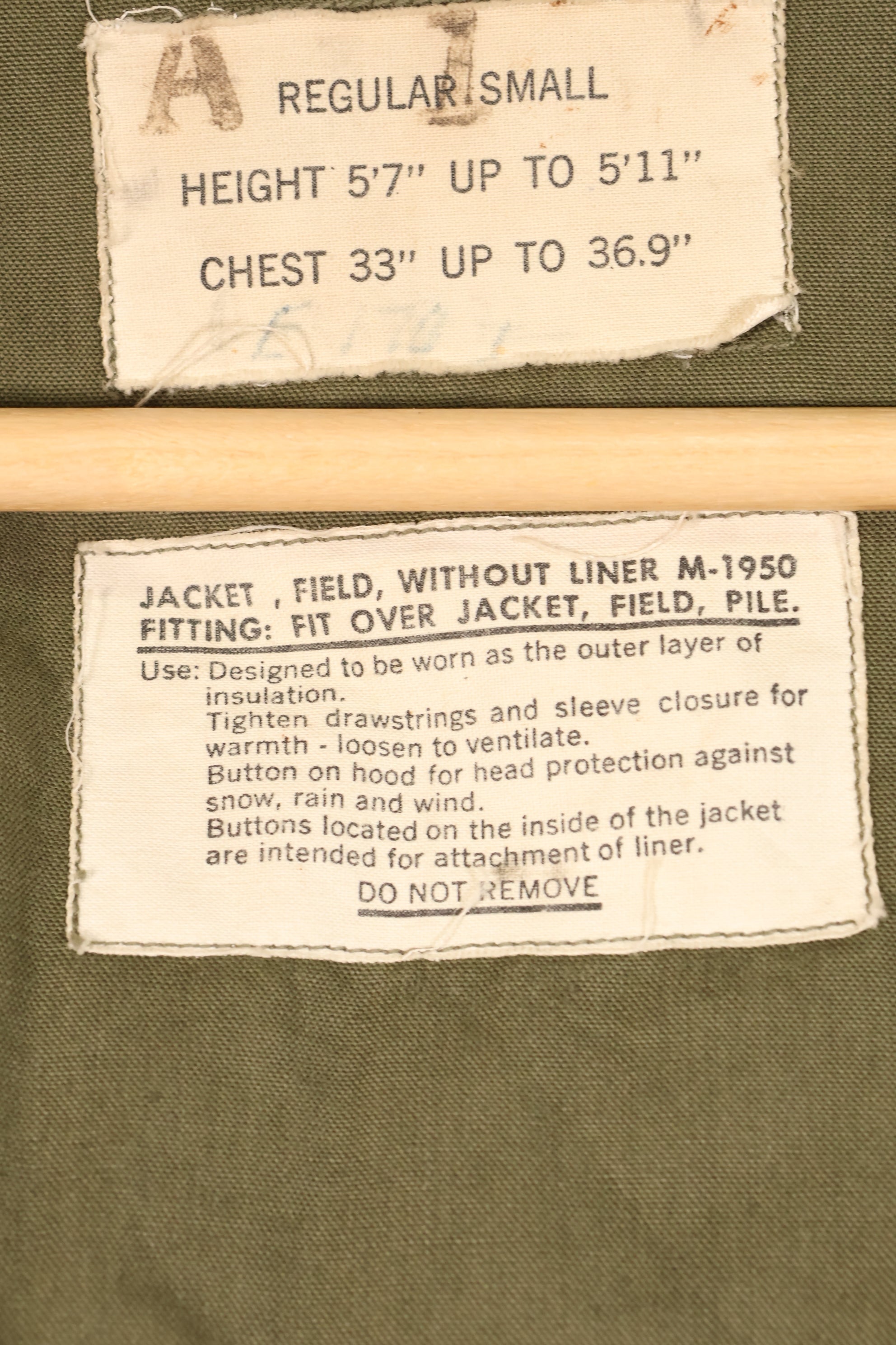 1950年代前半　S-R　アメリカ軍　M-1950　フィールドジャケット　ライナーなし　中古品