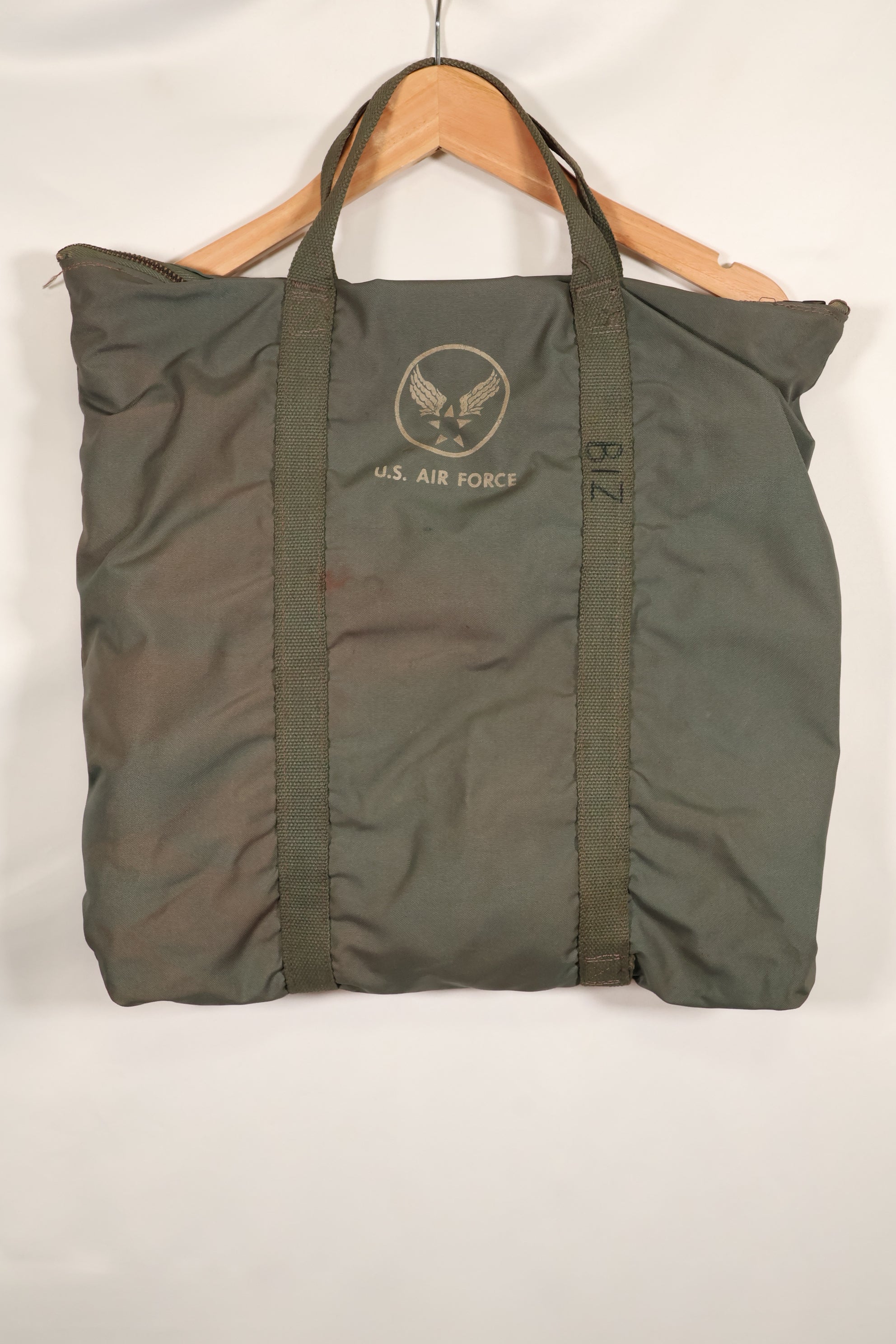1950年代　アメリカ空軍　初期型　ヘルメットバッグ　ジッパー稼働　美品　中古品