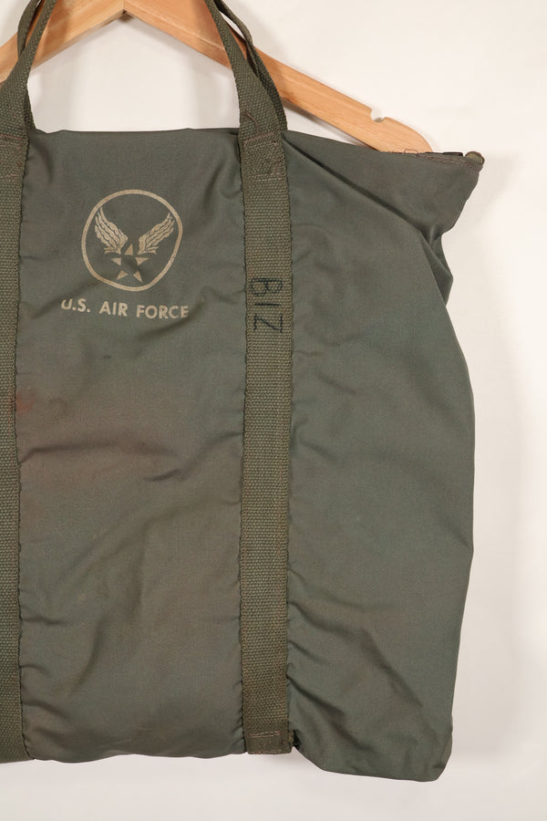 1950年代　アメリカ空軍　初期型　ヘルメットバッグ　ジッパー稼働　美品　中古品