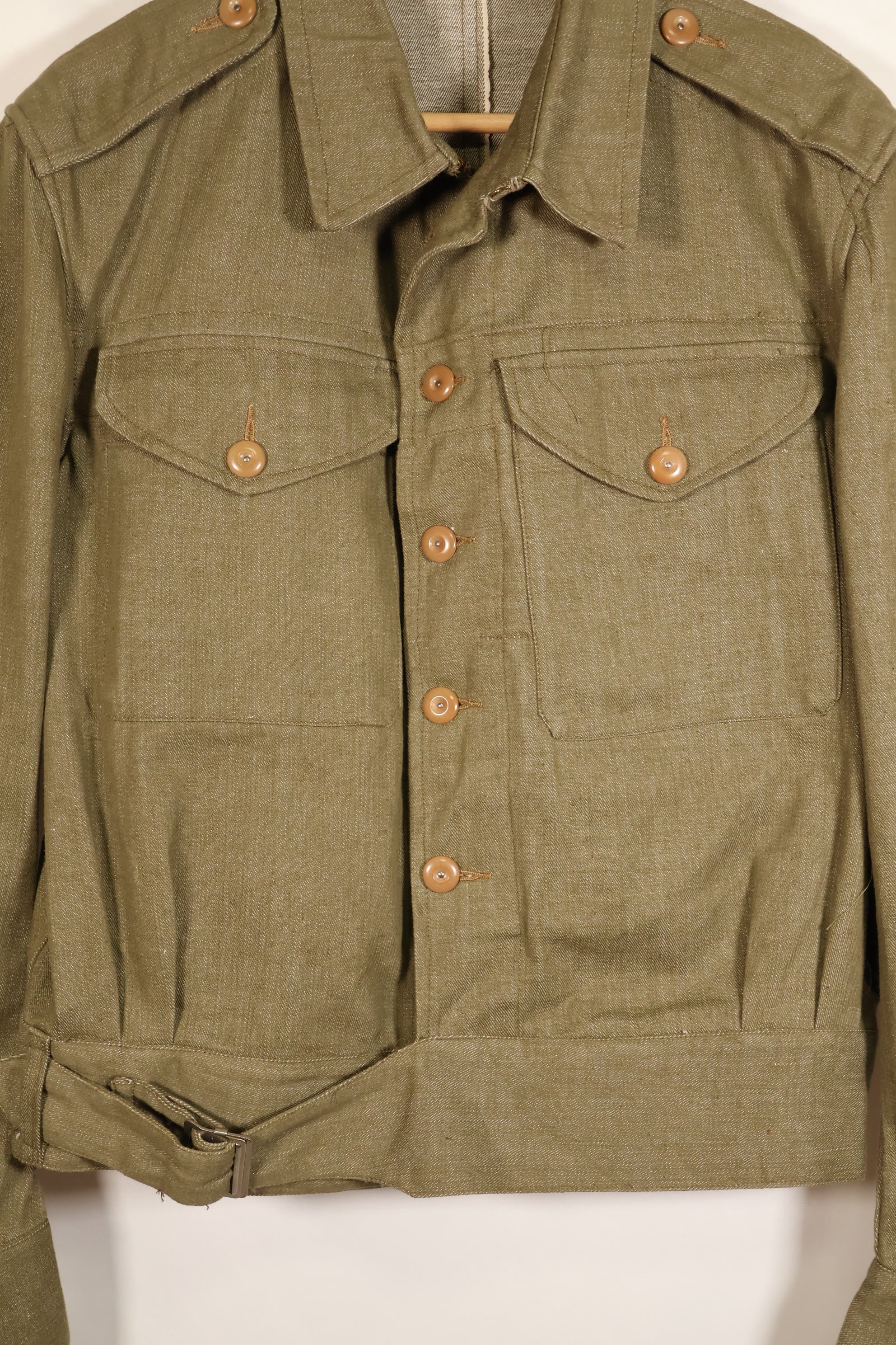 1950年代　サイズ No.7　イギリス軍　陸軍　バトルドレス　コットンデニムジャケット　短ジャケット　中古品