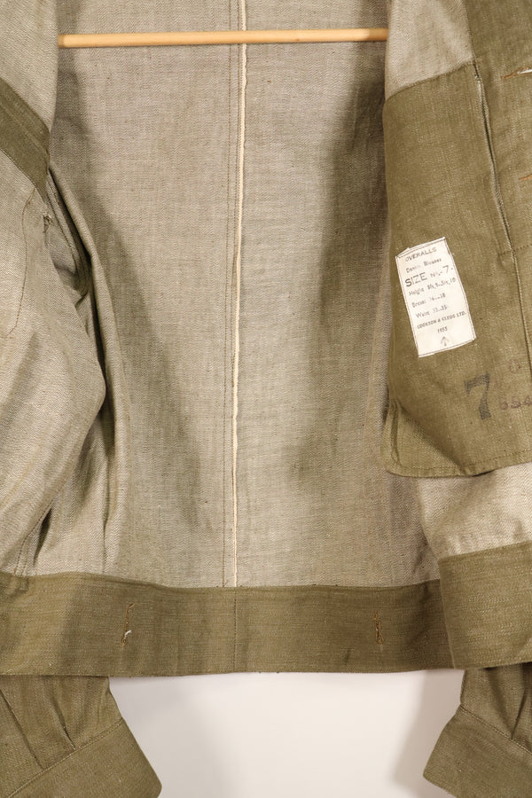 1950年代　サイズ No.7　イギリス軍　陸軍　バトルドレス　コットンデニムジャケット　短ジャケット　中古品