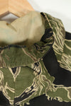 実物生地　戦後縫製　沖縄タイガーパターン　タイガーストライプ　フーディ　中古品