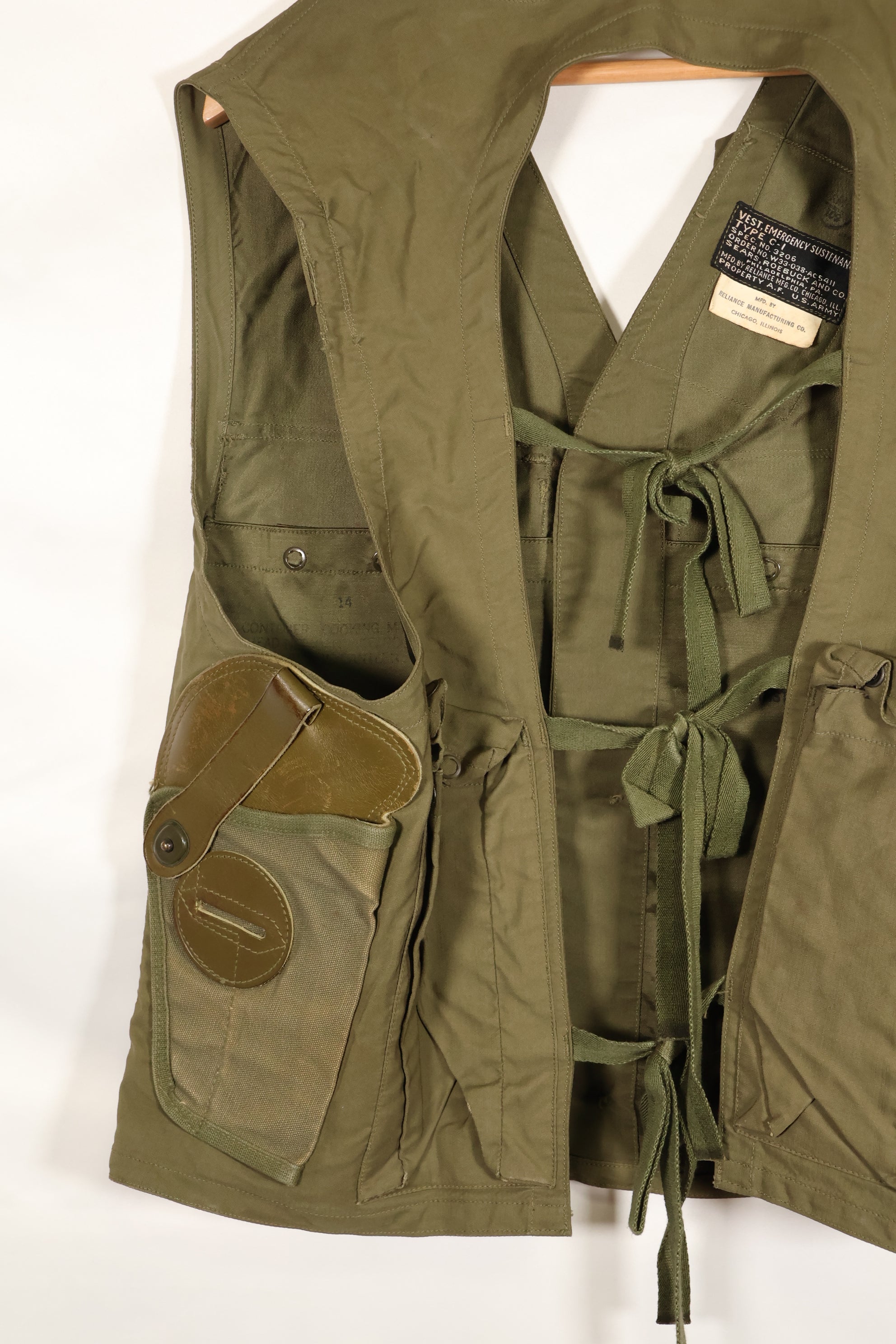 1940年代　アメリカ陸軍航空隊　USAAF　C-1 サバイバルベスト　美品　中古品