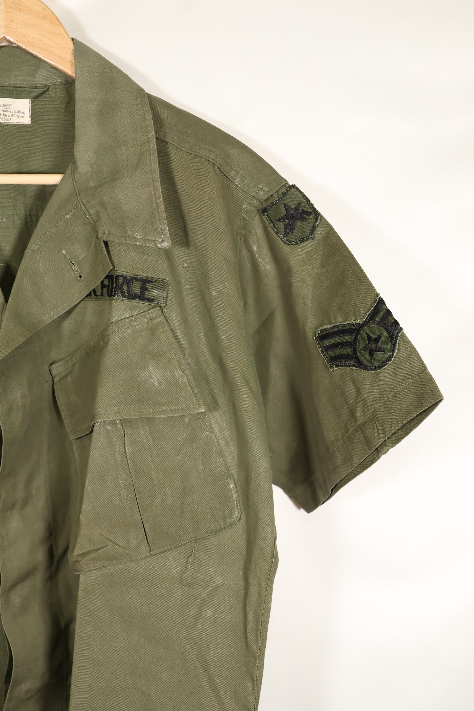 1967年頃　L-S　USAF エアポリス　3rd Model ジャングルファティーグ　ジャケット　半袖カスタム　中古品
