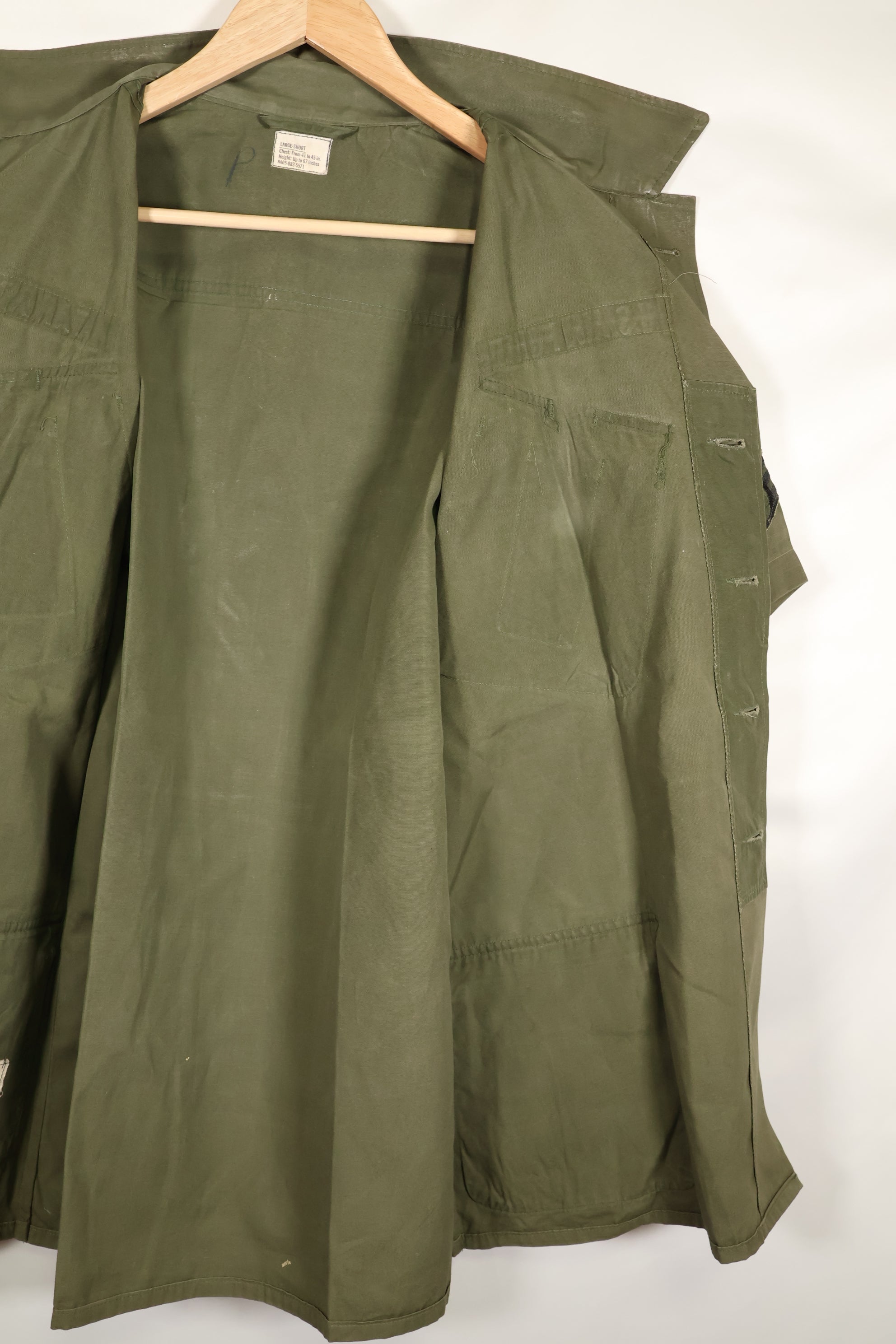 1967年頃　L-S　USAF エアポリス　3rd Model ジャングルファティーグ　ジャケット　半袖カスタム　中古品