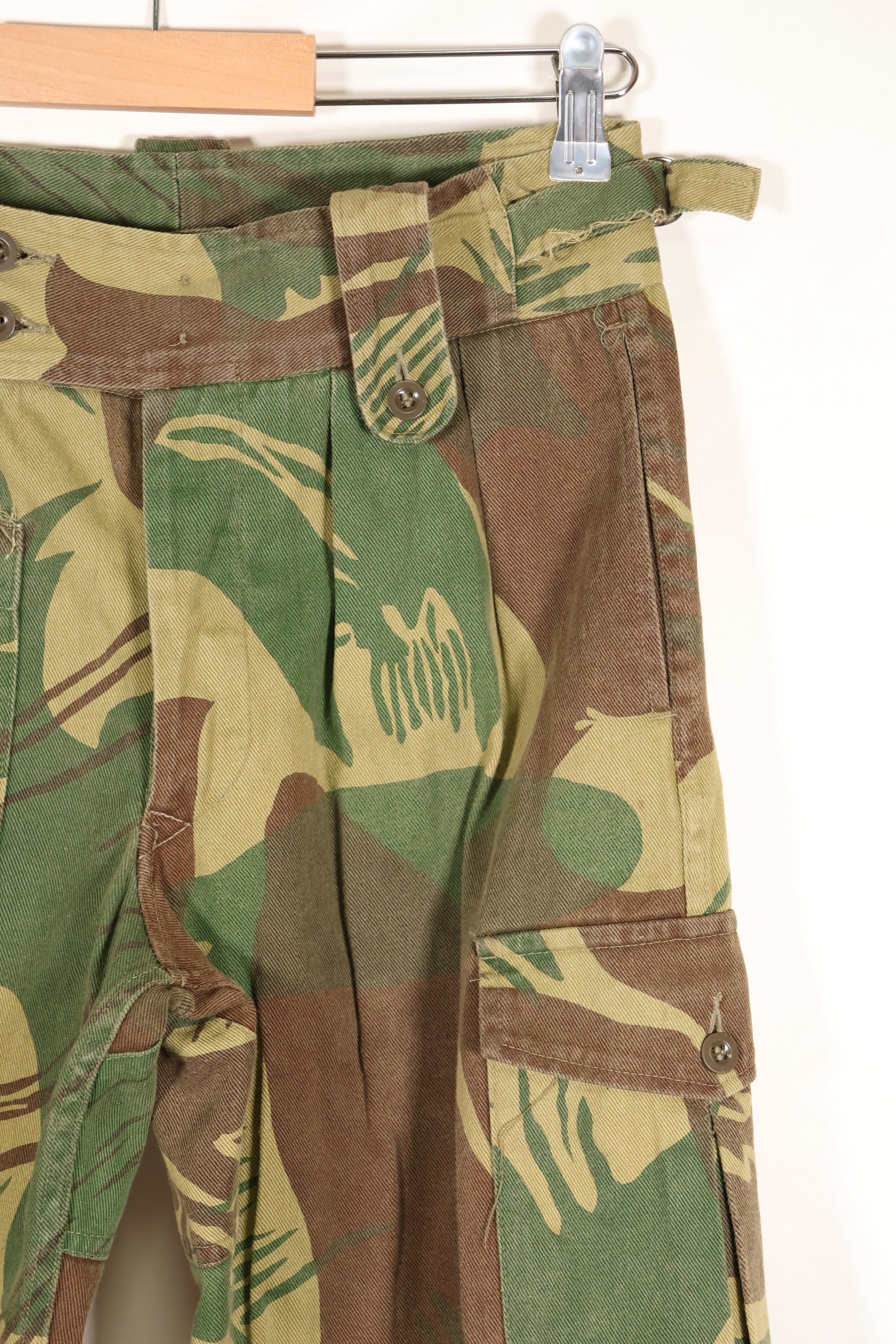 1970年代　ローデシア軍　ローデシア迷彩　シャツ　パンツ　セット　中古品