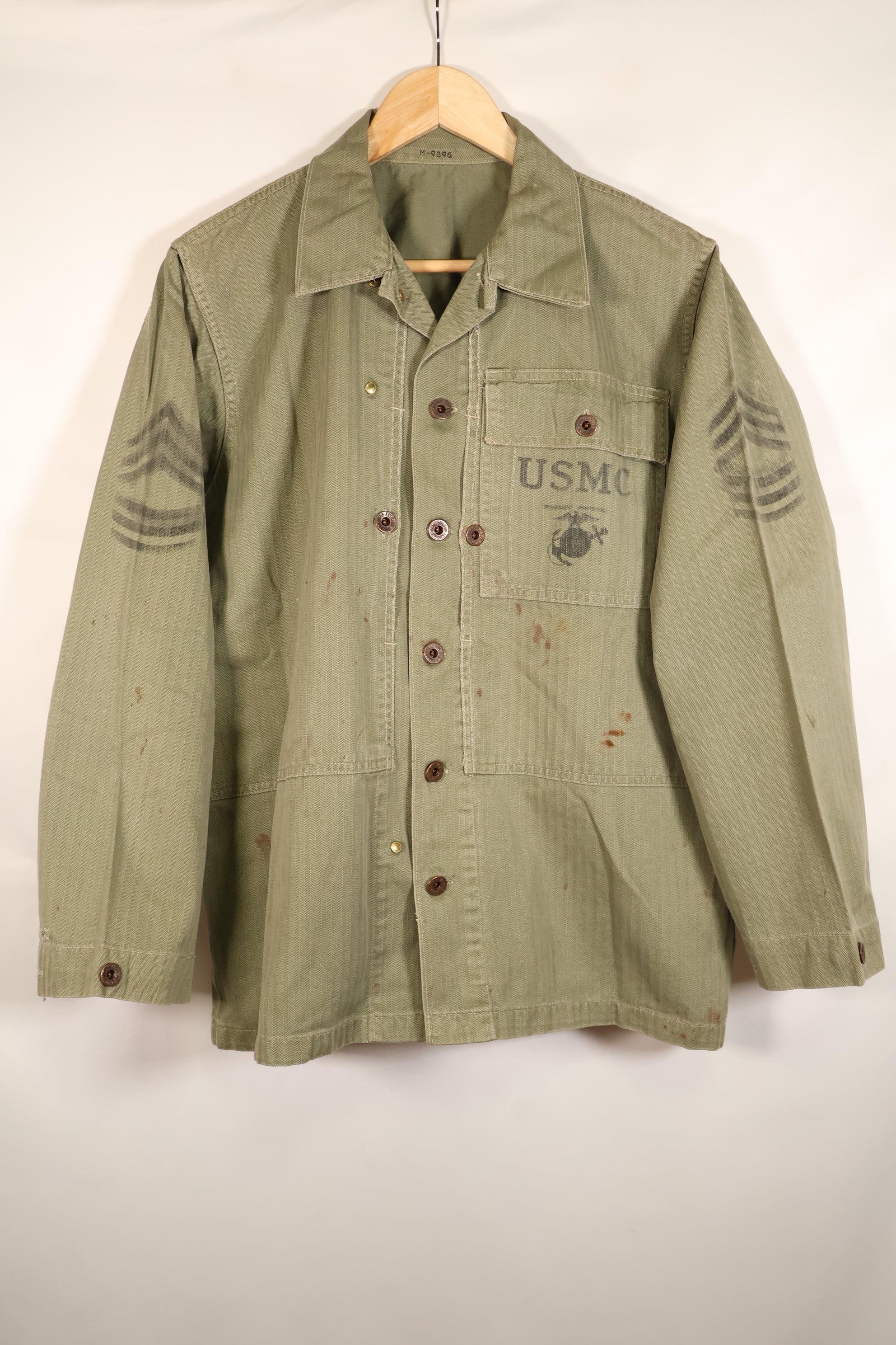 1940年代　推定 38〜40　アメリカ海兵隊　P-44　HBT　ユーティリティジャケット　中古品