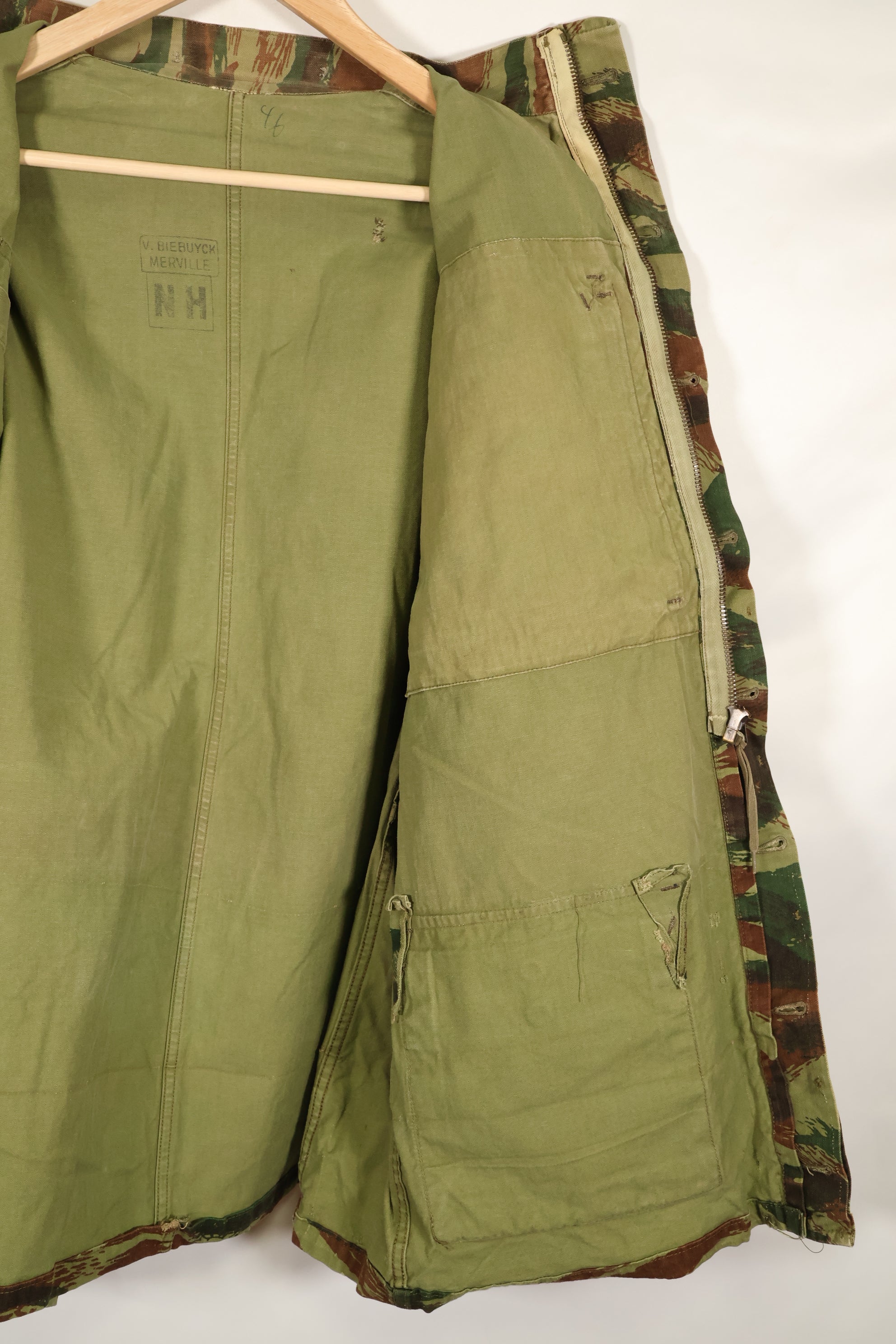 1950年代　フランス軍　空挺部隊　TAP 47/56　パターン　リザード迷彩　ジャケット　中古品