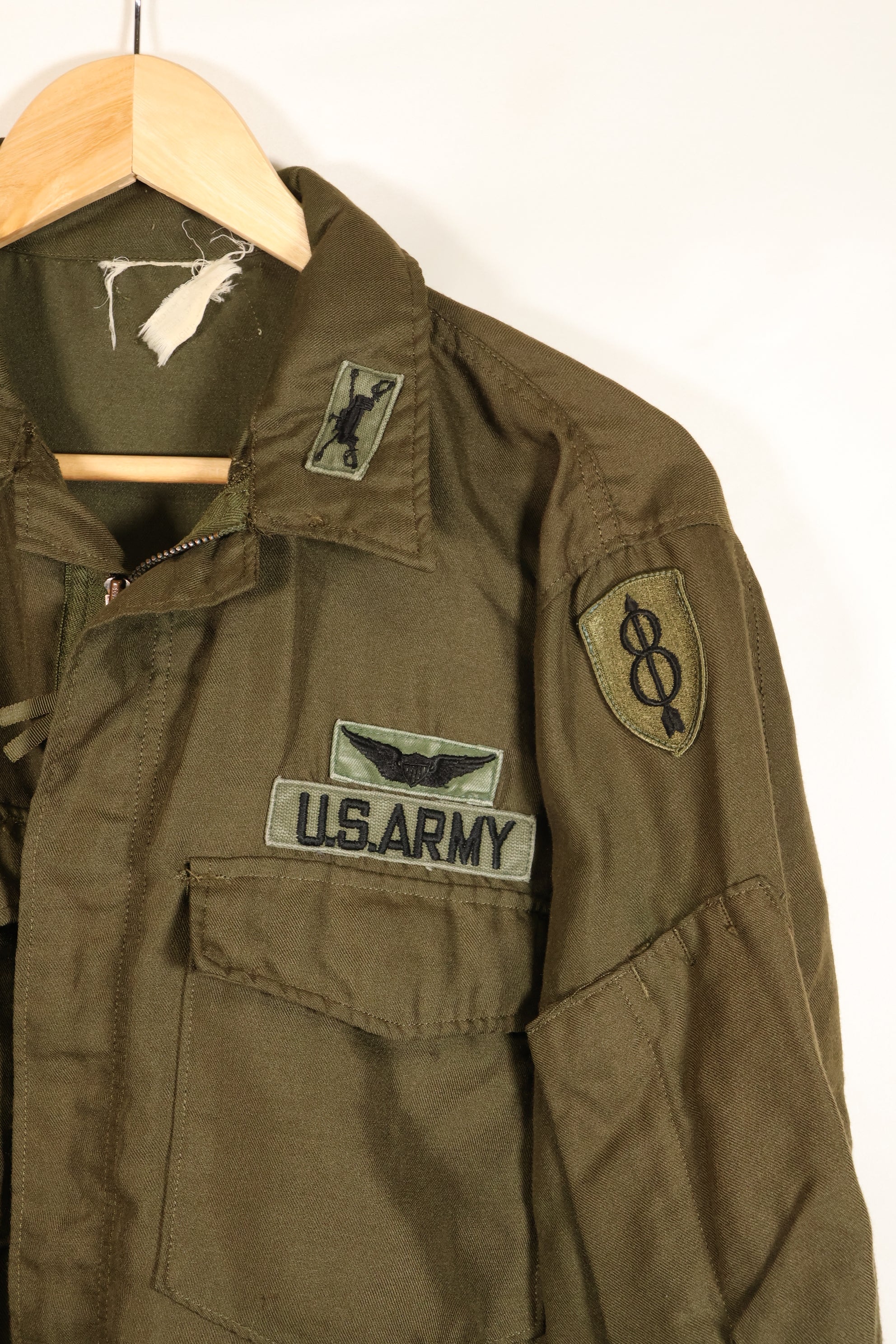 1971年契約　M-L　アメリカ陸軍　NOMEX フライヤー用難燃性ジャケット　パッチ付　中古品