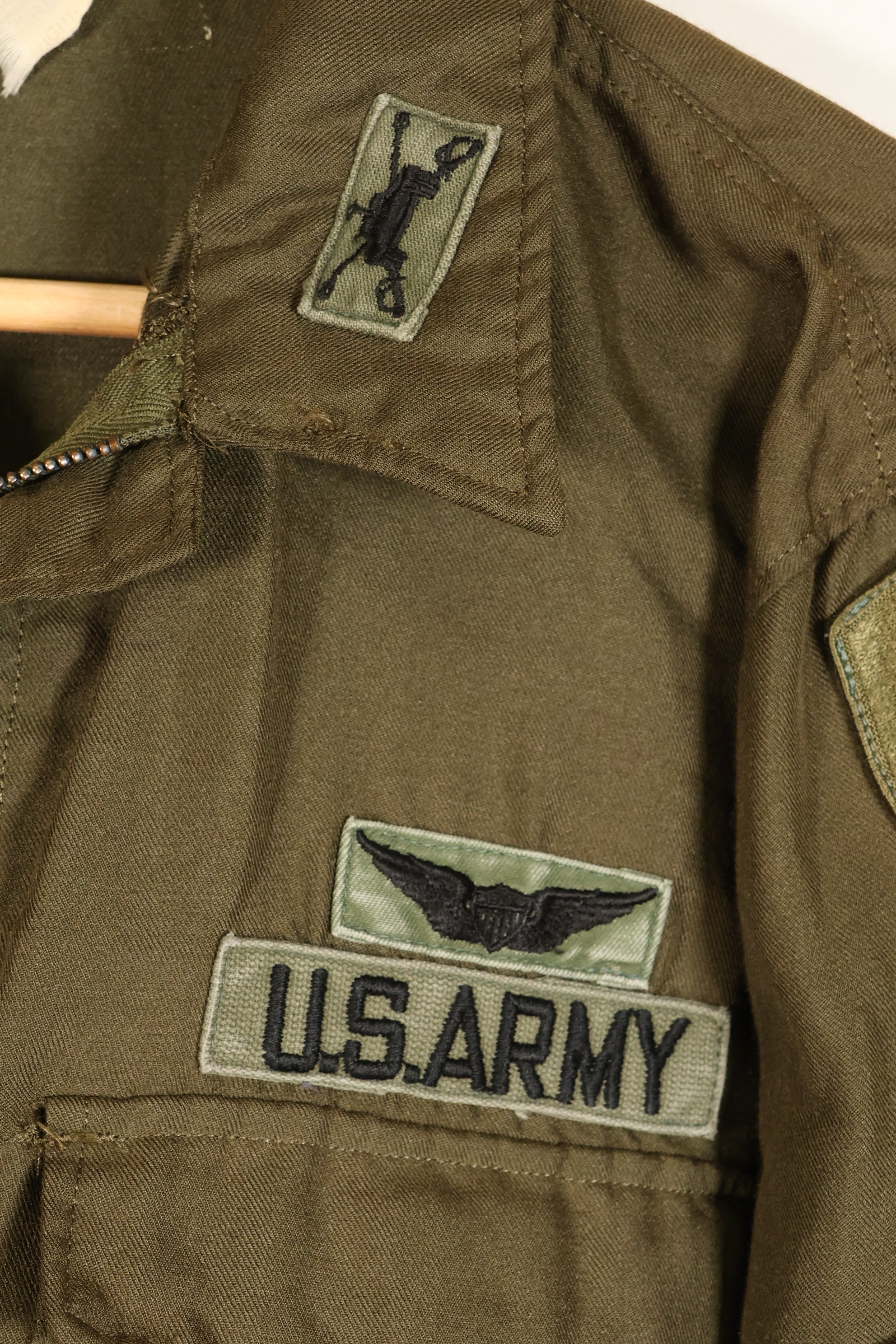 1971年契約　M-L　アメリカ陸軍　NOMEX フライヤー用難燃性ジャケット　パッチ付　中古品