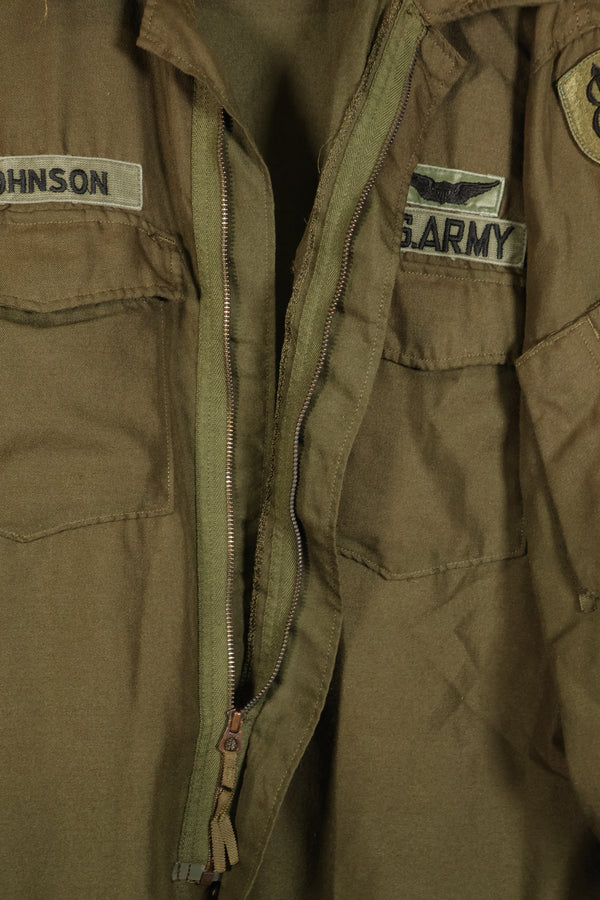 1971年契約　M-L　アメリカ陸軍　NOMEX フライヤー用難燃性ジャケット　パッチ付　中古品