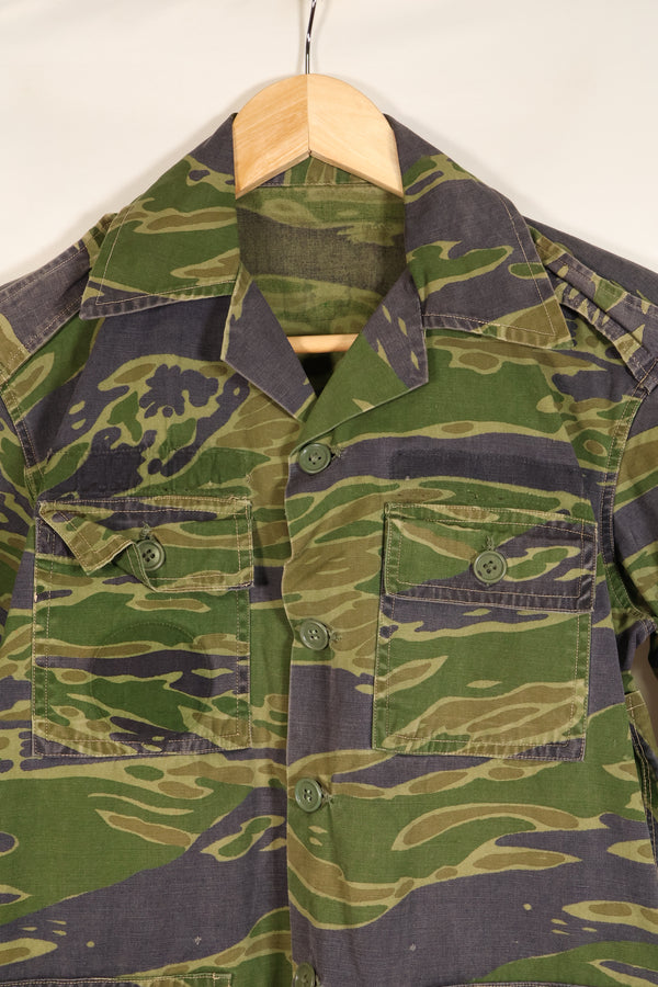 実物生地 戦後縫製　南ベトナム海兵隊　VNMC　5th パターン　タイガーストライプ　シャツ　中古品