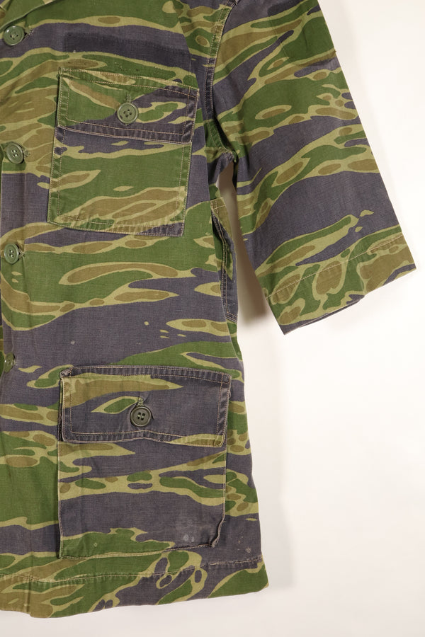 実物生地 戦後縫製　南ベトナム海兵隊　VNMC　5th パターン　タイガーストライプ　シャツ　中古品