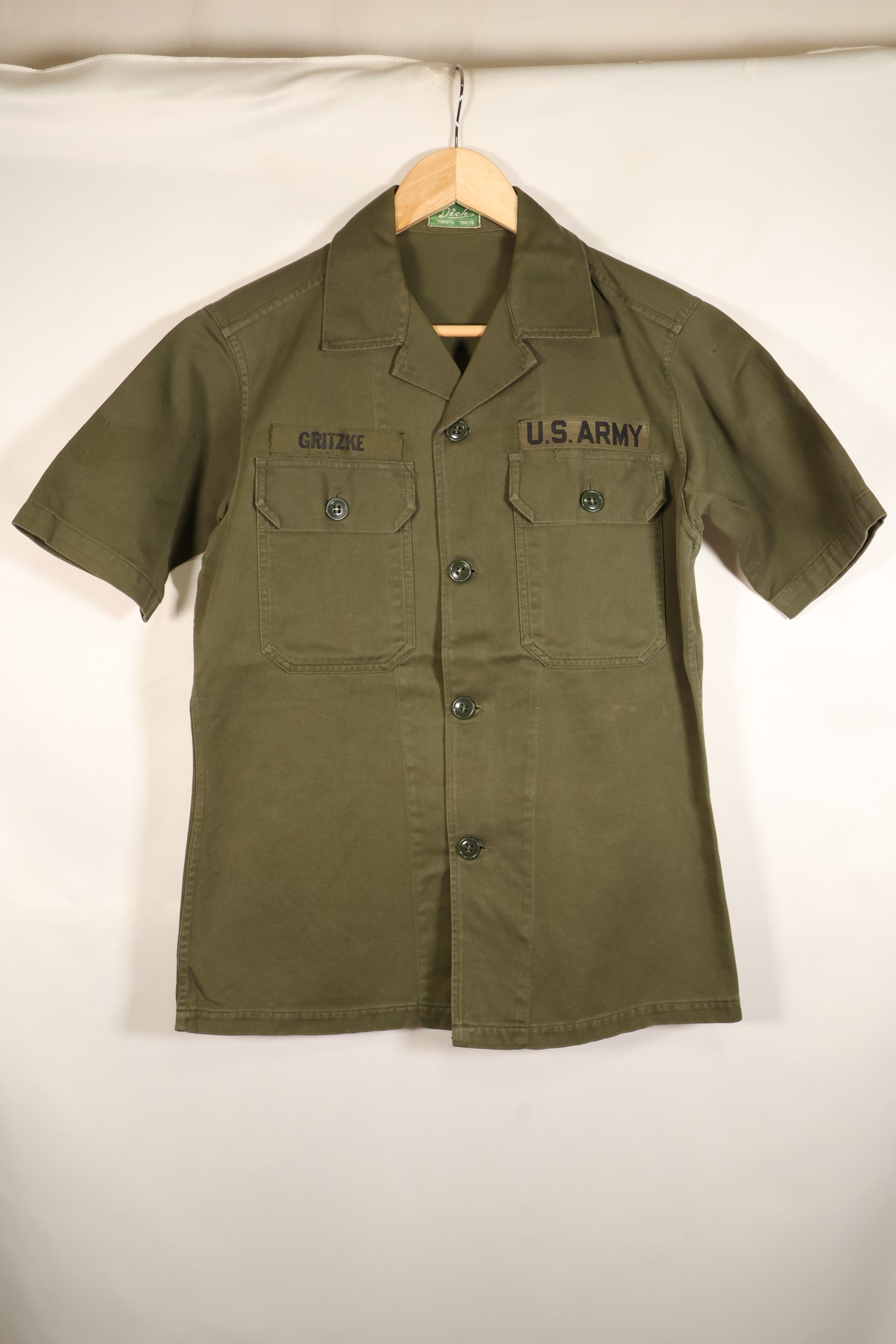 推定 1960年代後半　日本製　テイラー品　OG-107　ユーティリティシャツ　横田基地　中古品