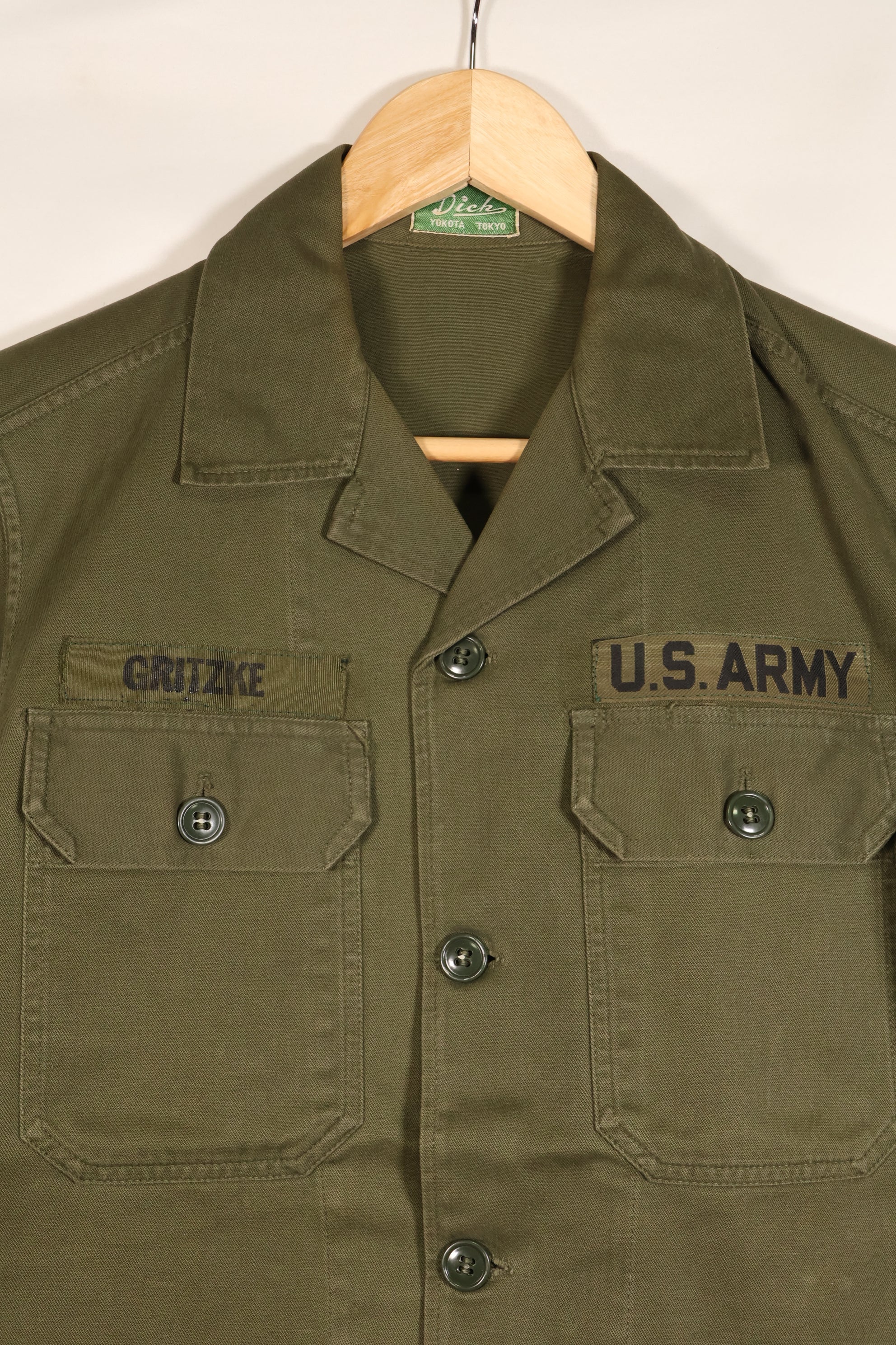 推定 1960年代後半　日本製　テイラー品　OG-107　ユーティリティシャツ　横田基地　中古品