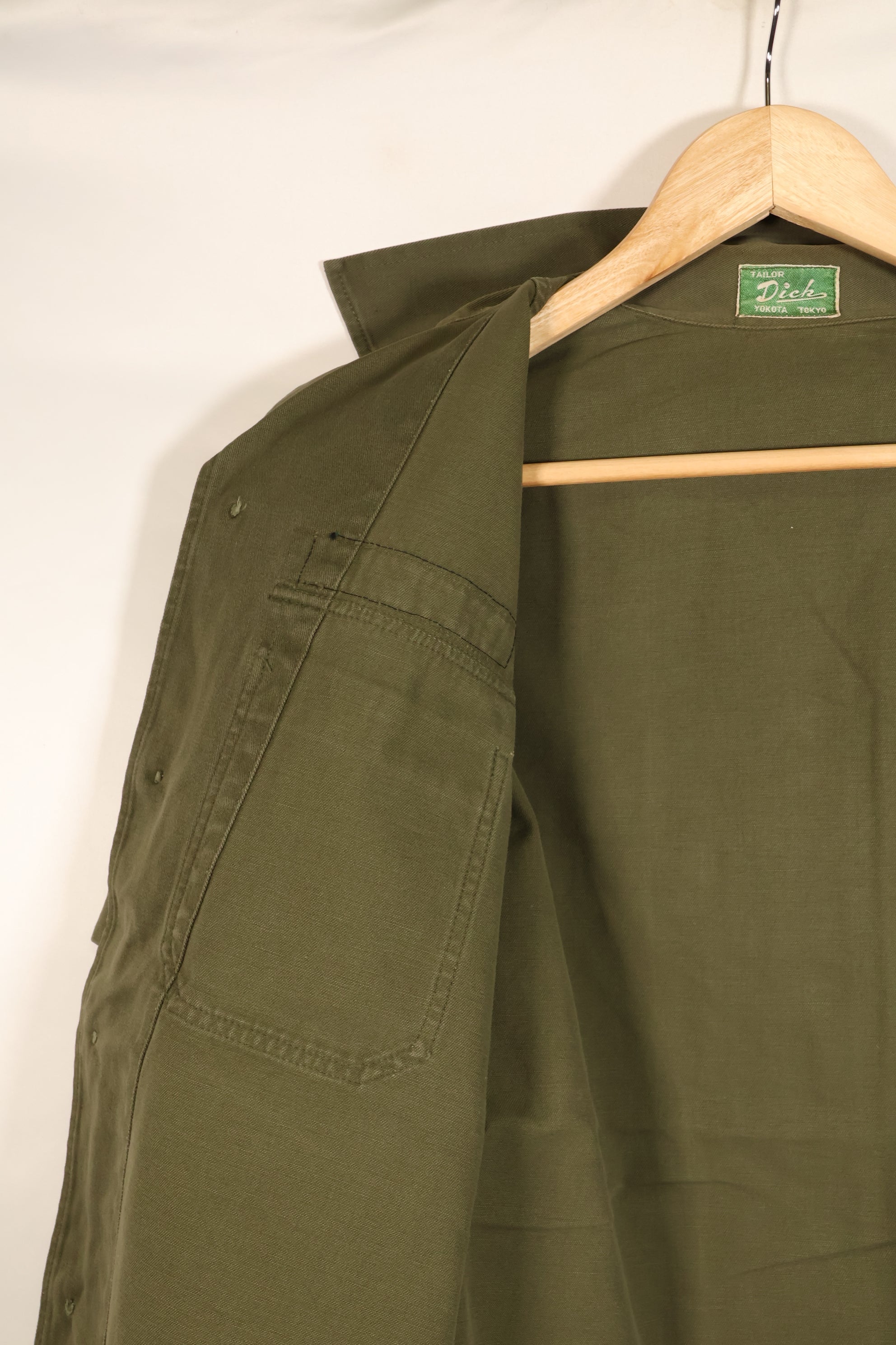 推定 1960年代後半　日本製　テイラー品　OG-107　ユーティリティシャツ　横田基地　中古品