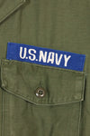 1967年契約　スヌーピーパッチ　アメリカ海軍　USN　OG-107　ユーティリティシャツ　中古品　B