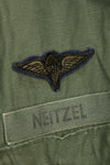 1960年代〜70年代　OG-107　ユーティリティシャツ　アメリカ陸軍　173空挺旅団　所属兵士　中古品
