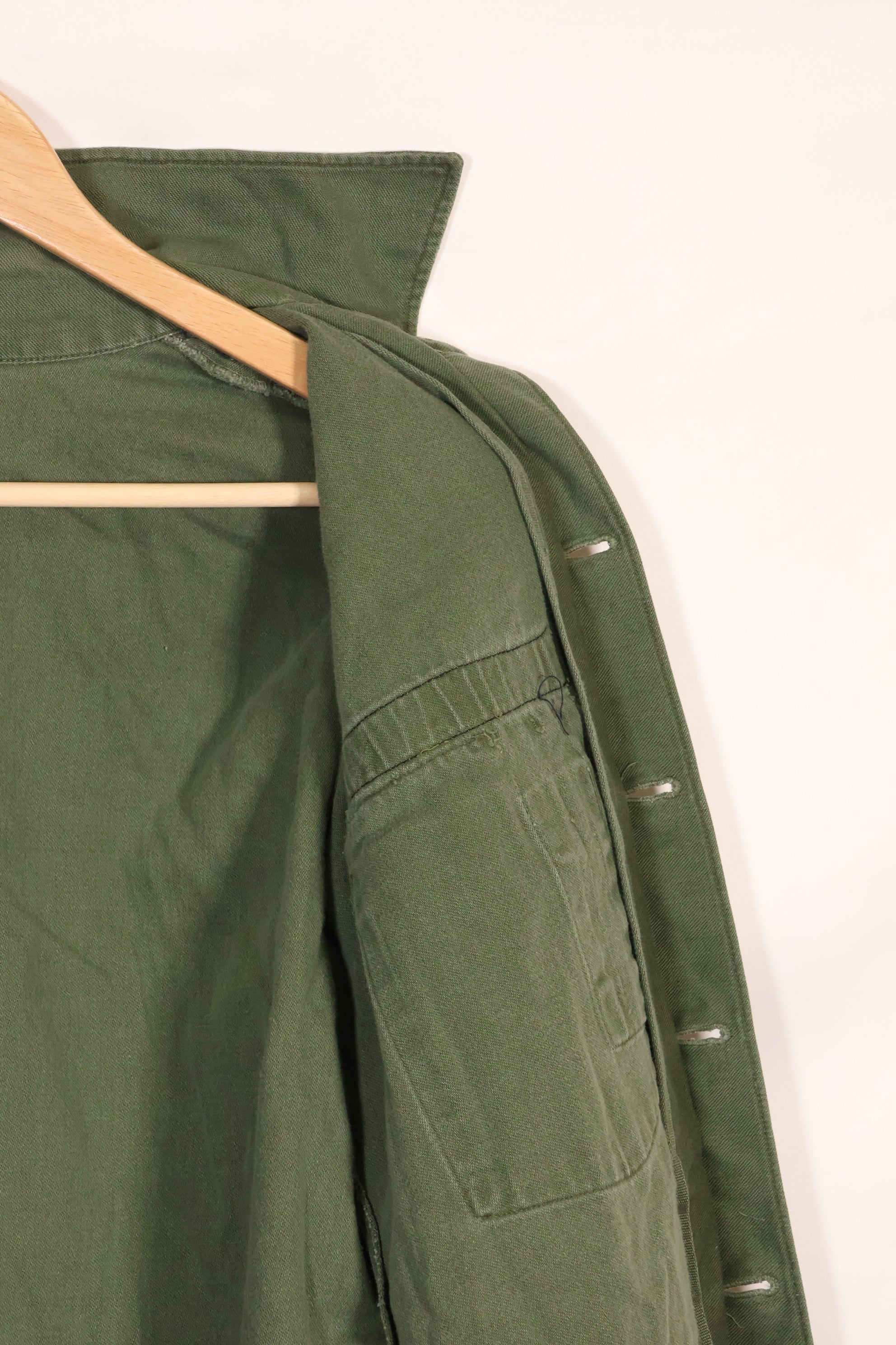 1967年契約　アメリカ海軍　OG-107 ユーティリティシャツ　工兵部隊 SEABEES　同一オーナー A