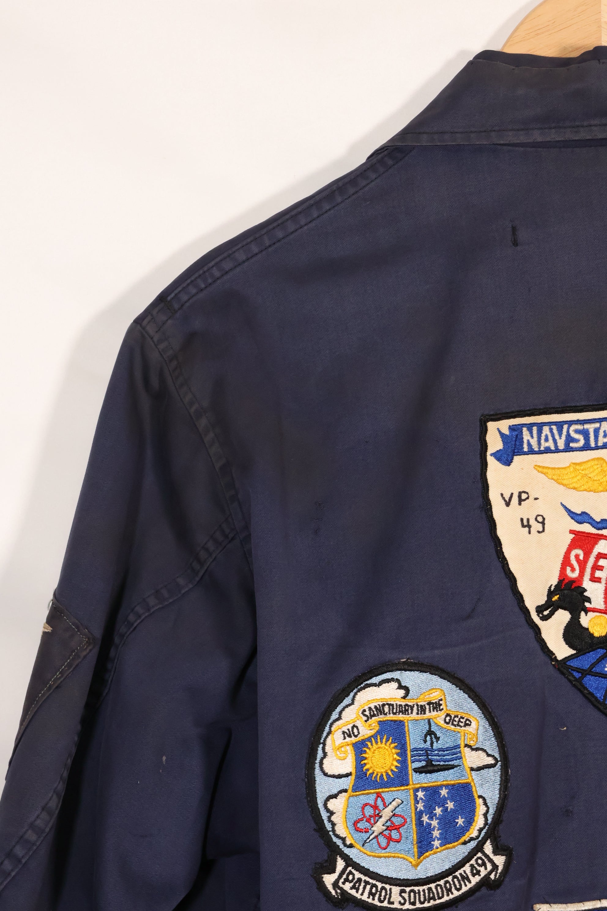 1968年契約　アメリカ海軍　対潜哨戒整備兵　デッキジャケット　ローカルメイドパッチ付　中古品