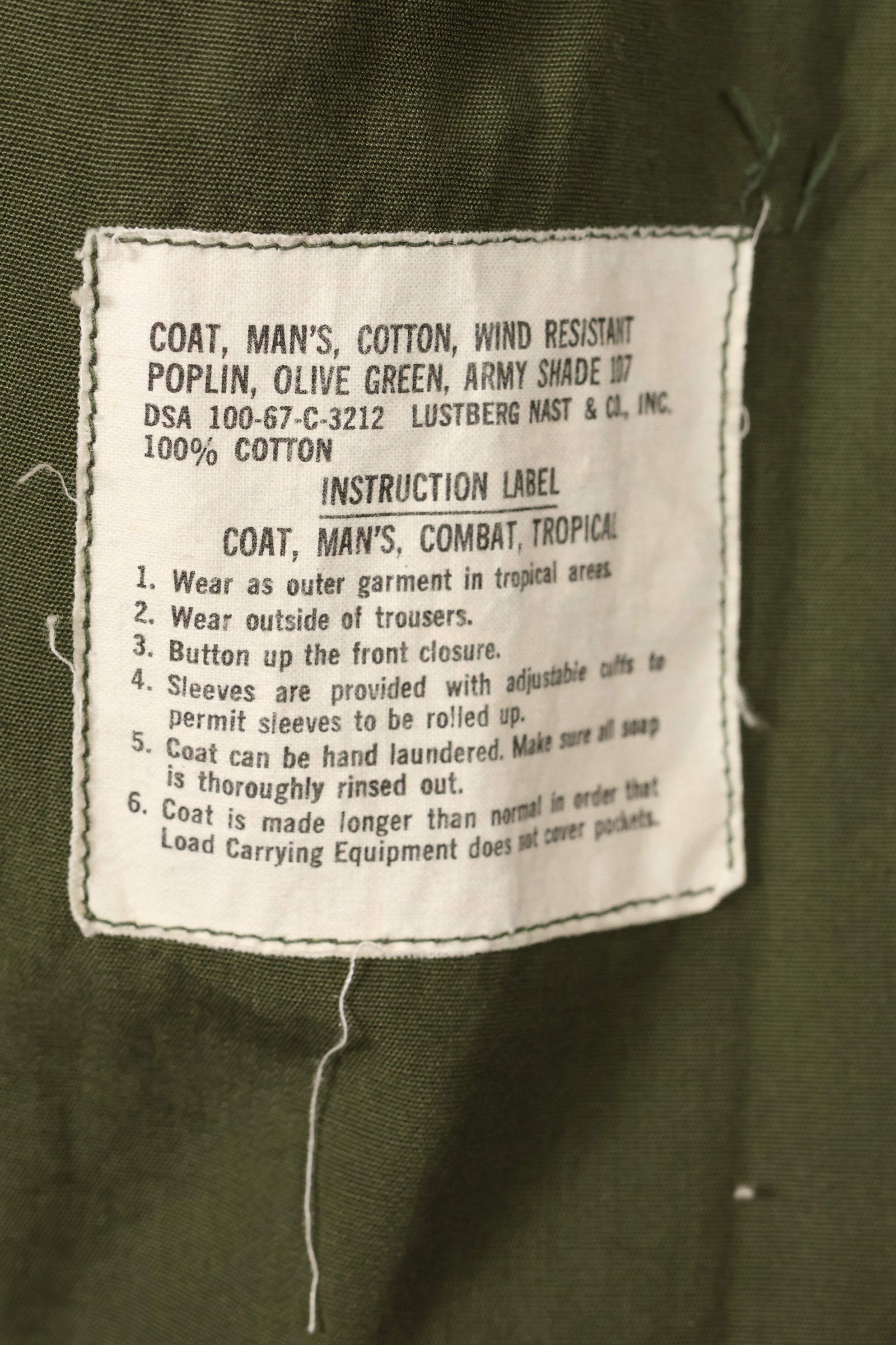 1967年契約　M-R 3rd Model 　ジャングルファティーグ　ジャケット 状態良い　中古品