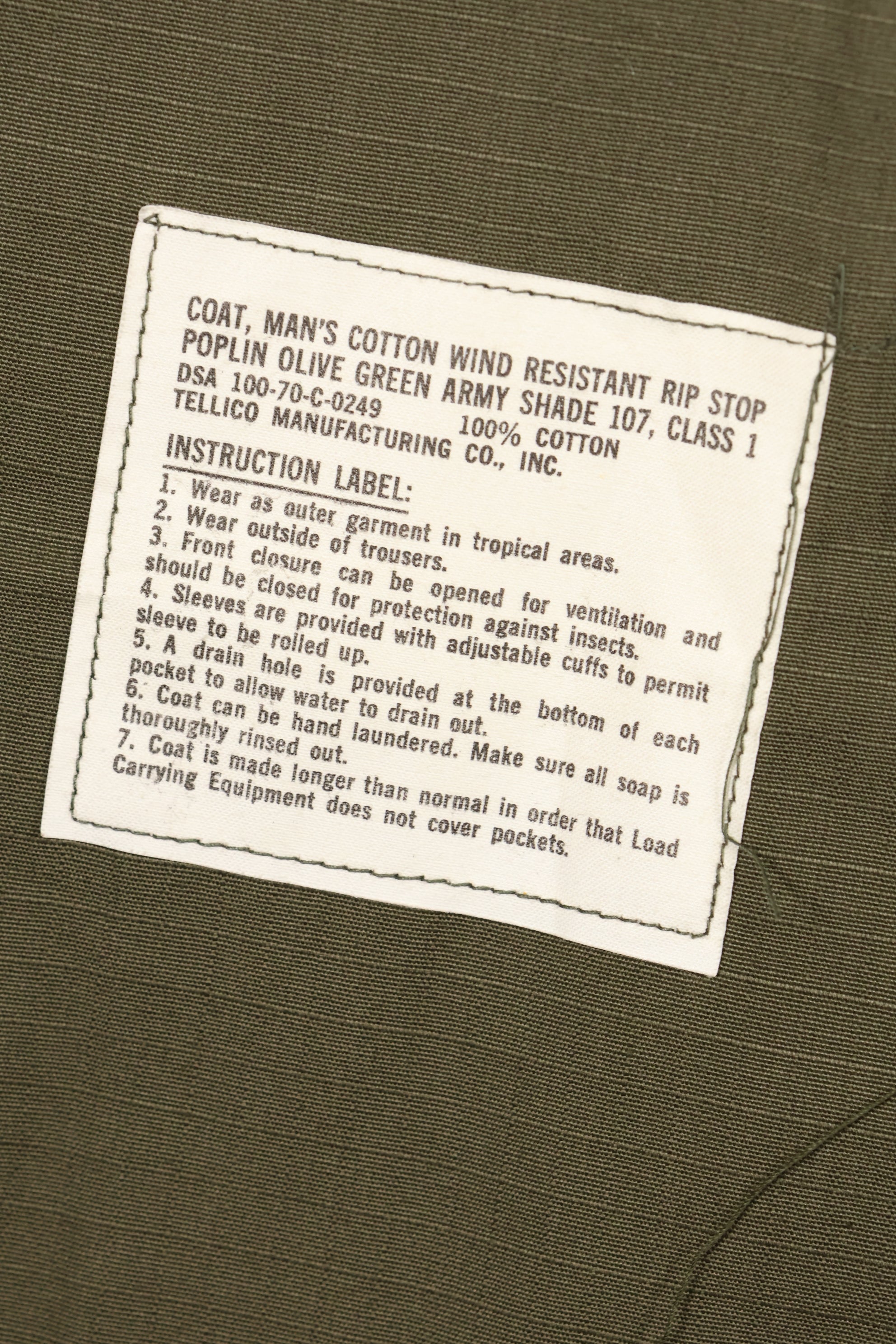 1970年契約　デッドストック　X-S-R 4th Model ジャングルファティーグ　ジャケット　