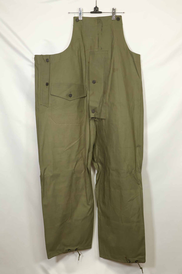 1940年代〜50年代前半　アメリカ海軍　陸軍ボタン　デッキパンツ　レインパンツ　中古品　A