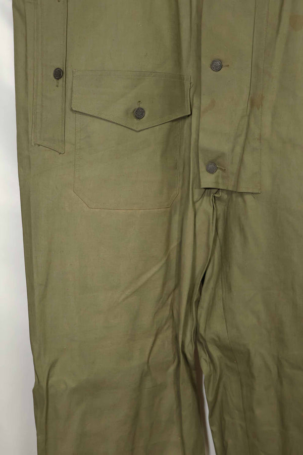 1940年代〜50年代前半　アメリカ海軍　陸軍ボタン　デッキパンツ　レインパンツ　中古品　A