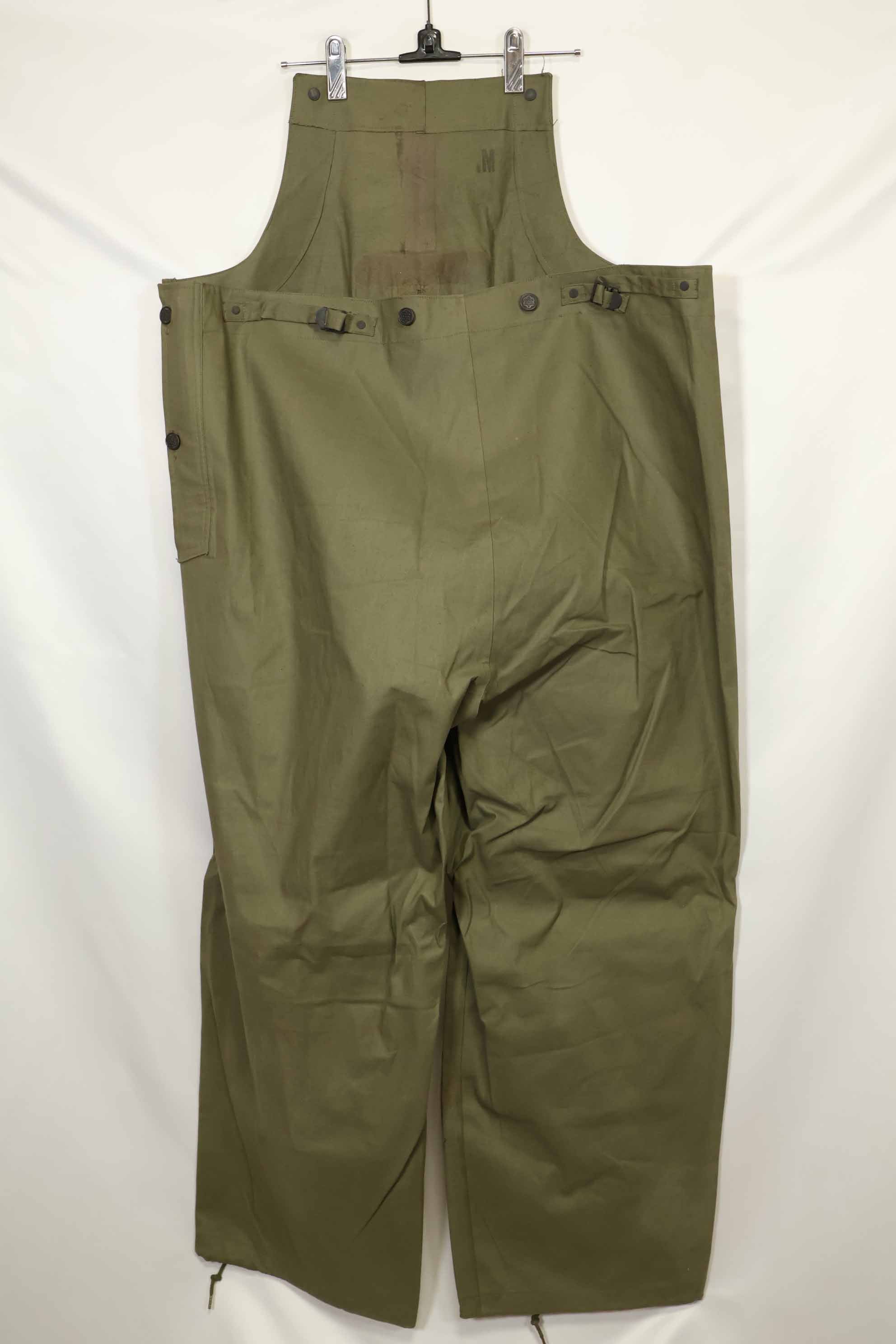 1940年代〜50年代前半　アメリカ海軍　陸軍ボタン　デッキパンツ　レインパンツ　中古品　A