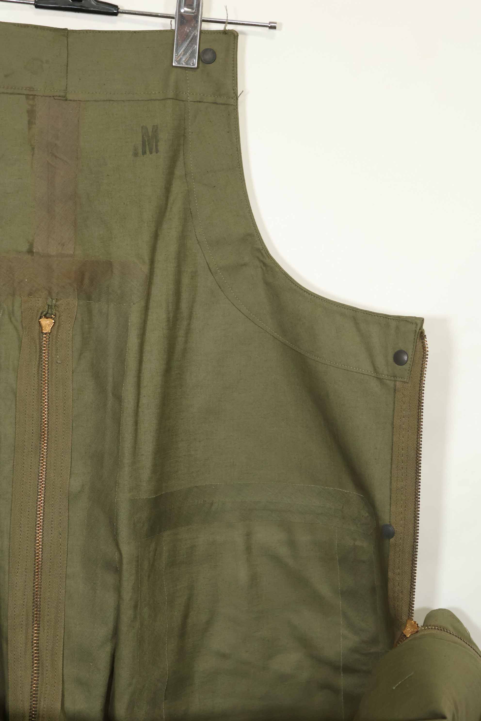 1940年代〜50年代前半　アメリカ海軍　陸軍ボタン　デッキパンツ　レインパンツ　中古品　A