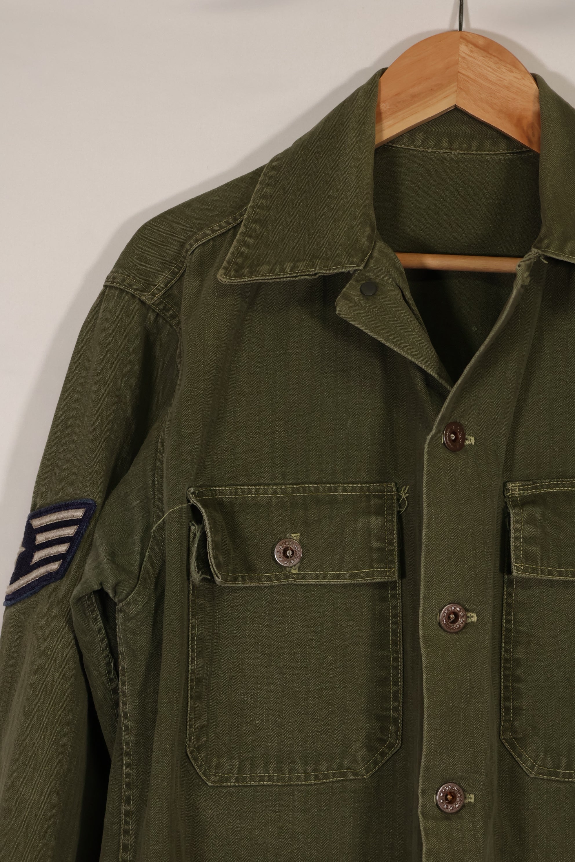 実物　1940年代　アメリカ海軍　HBT　作業服　中古品